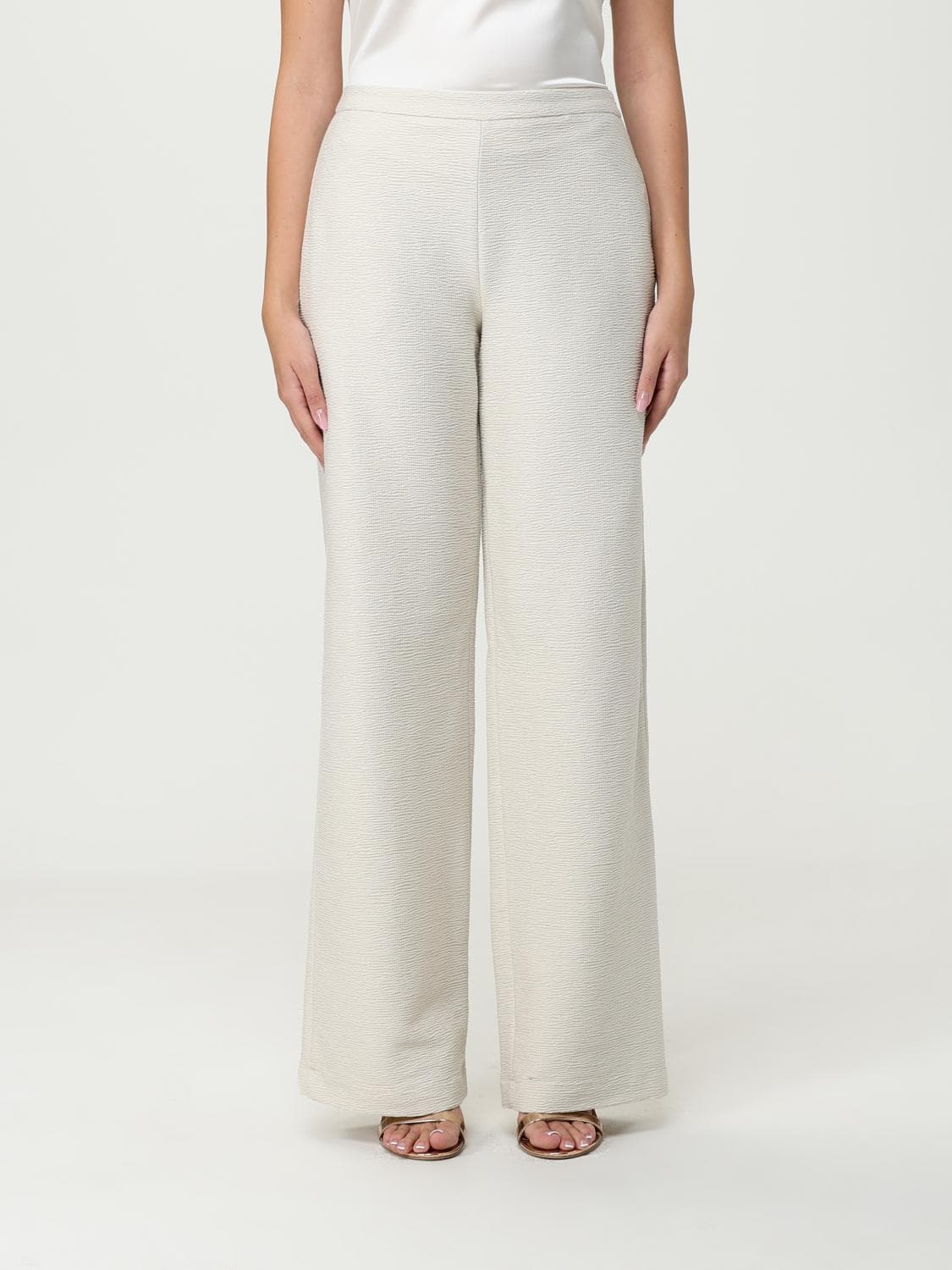 Emporio Armani Pants Woman color Yellow Cream