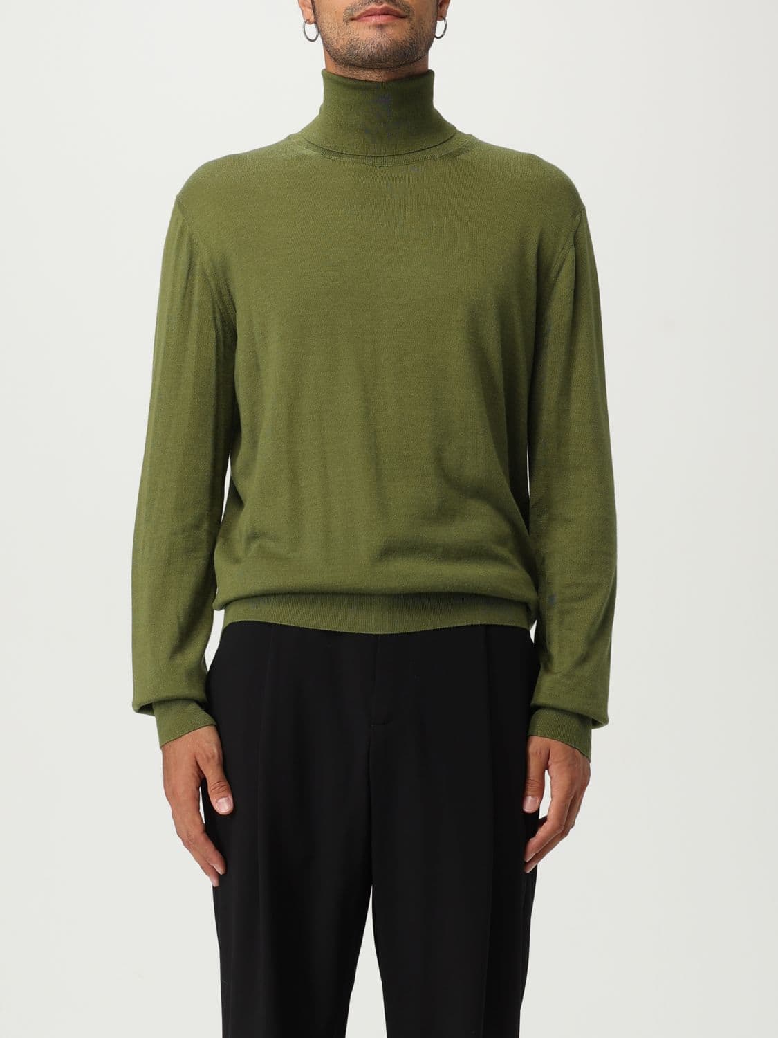 Saint Laurent Sweater Men color Olive · L