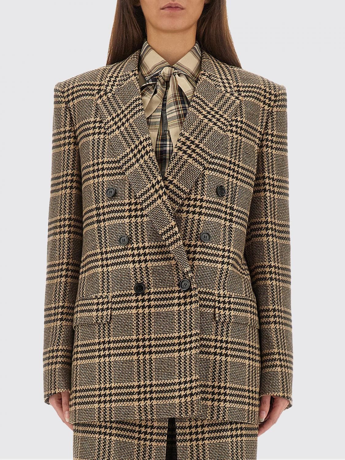 Saint Laurent Jacket Woman color Multicolor