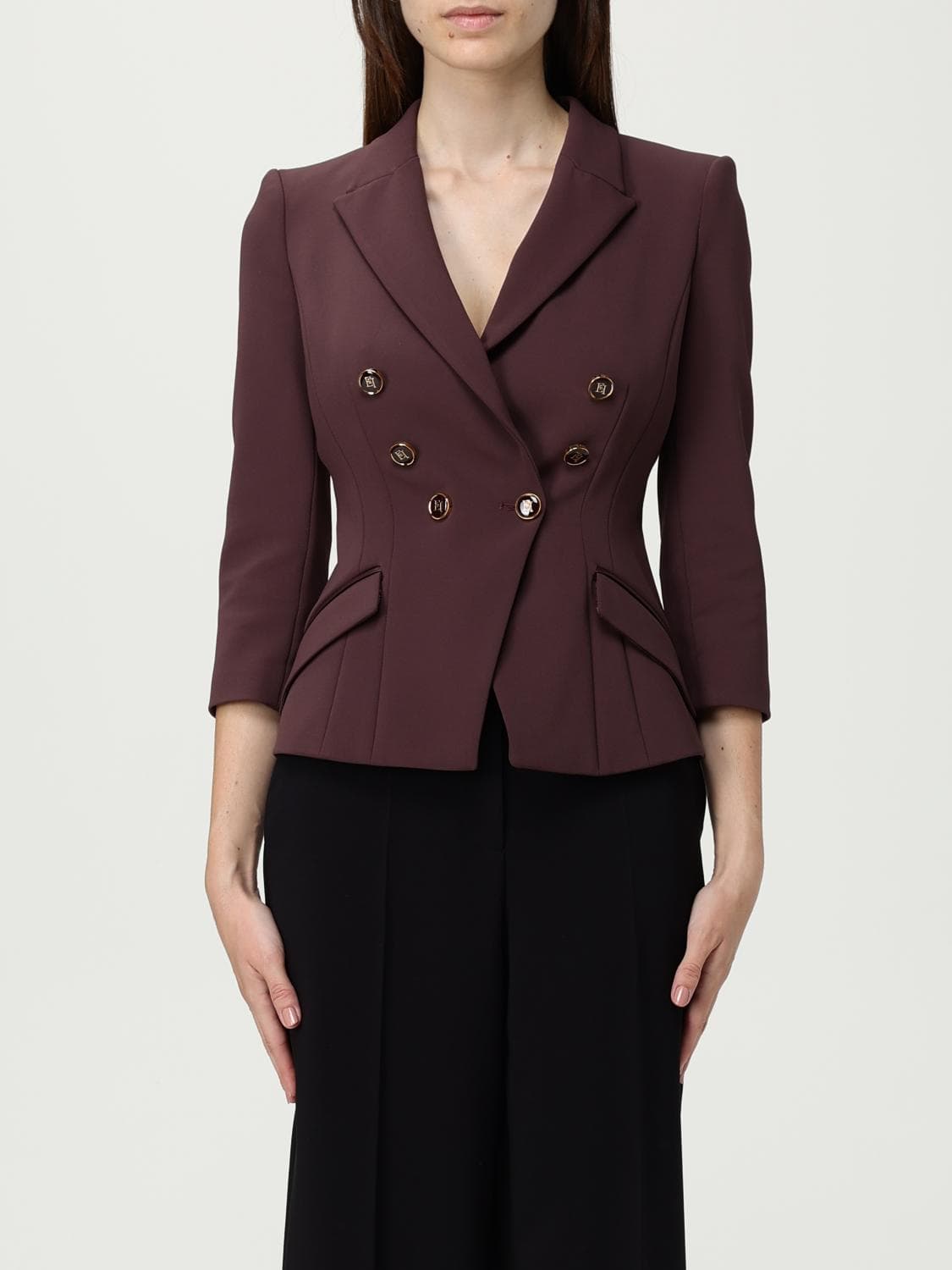 Elisabetta Franchi Jacket Woman color Wine