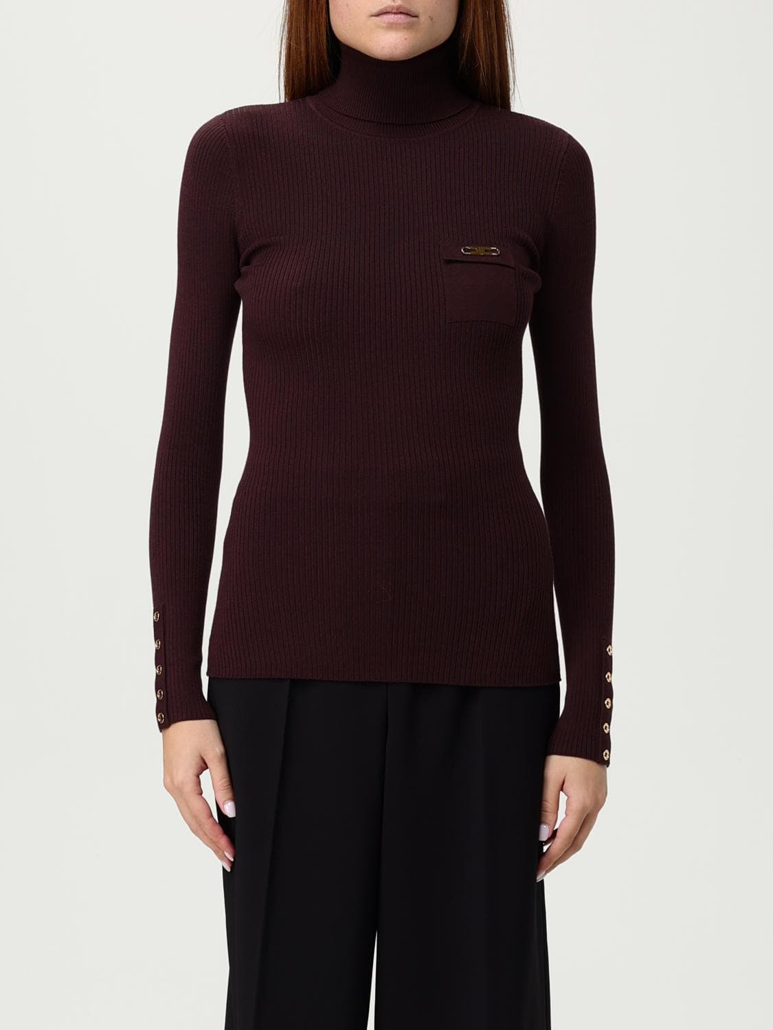 Elisabetta Franchi Sweater Woman color Wine