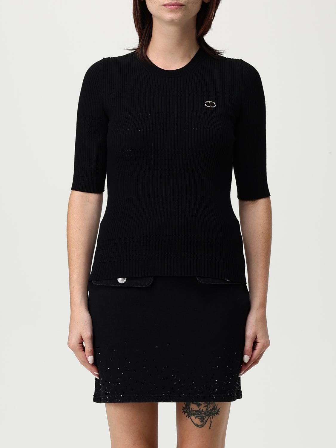 Twinset Top Woman color Black