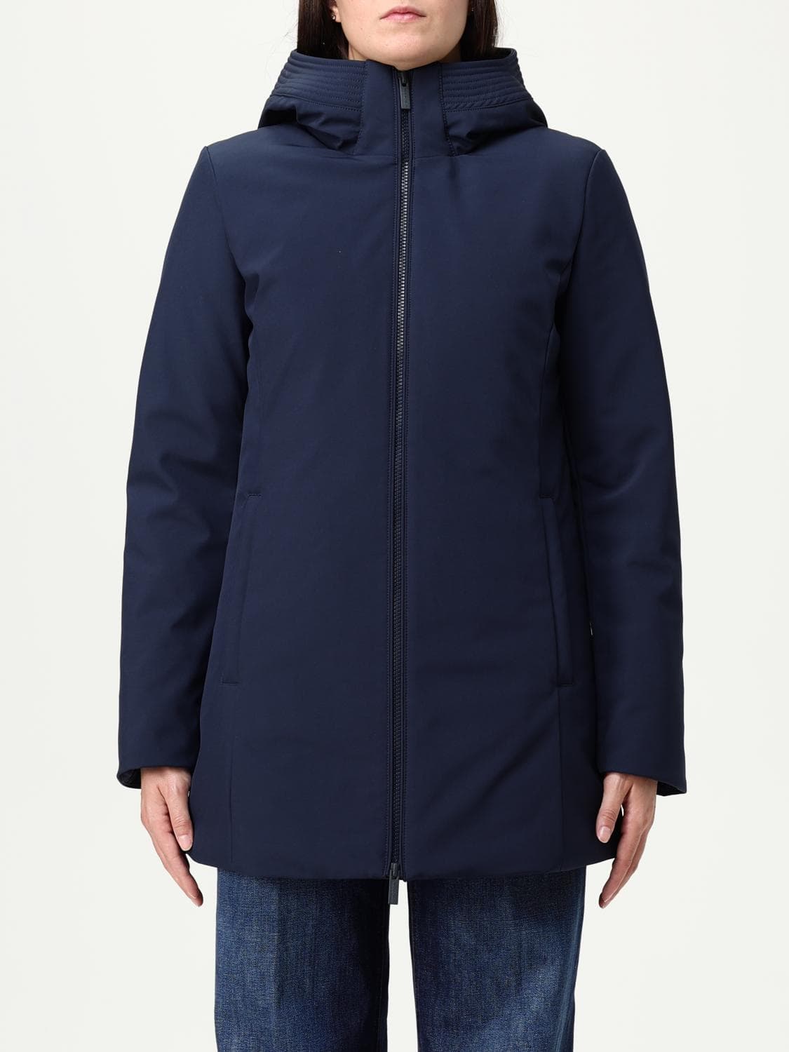 Woolrich Coat Woman color Blue