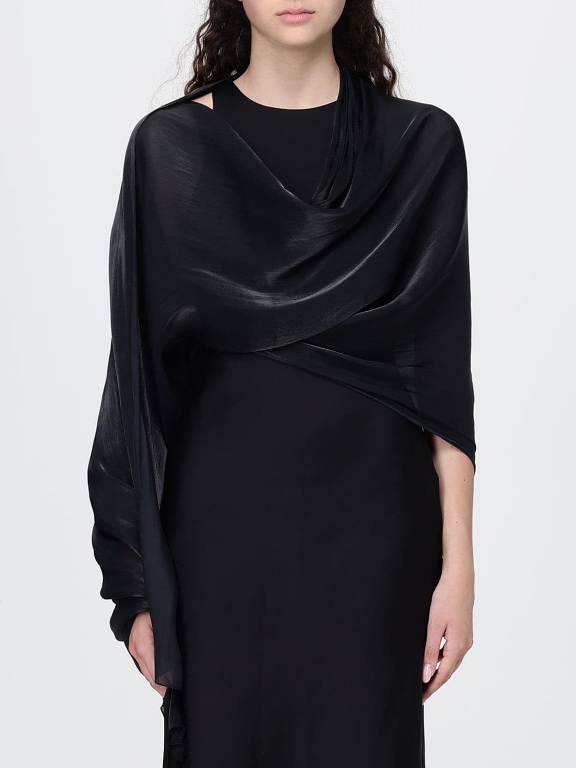 Emporio Armani Neck Scarf Woman color Black · OS