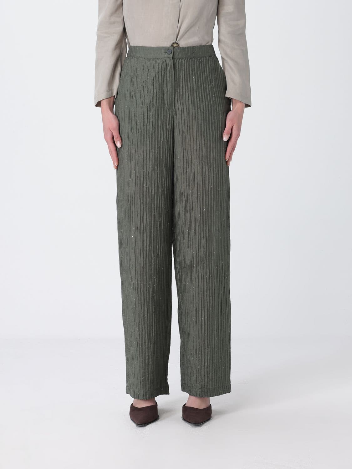 Emporio Armani Pants Woman color Olive