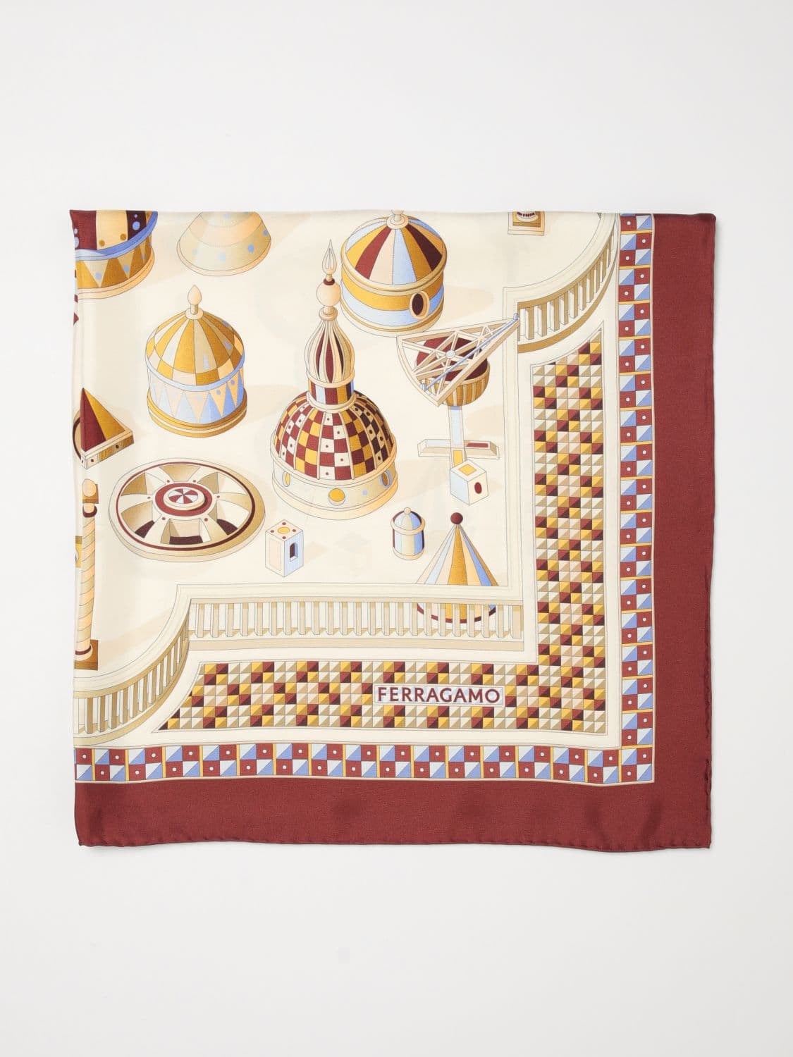 Ferragamo Neck Scarf Woman color Burgundy