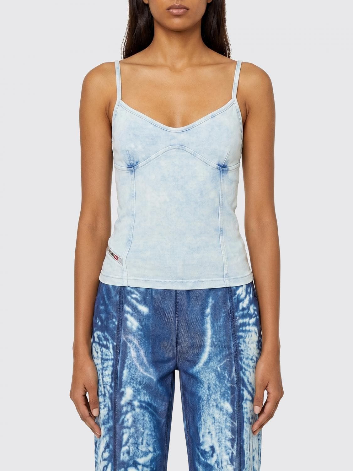 Diesel Top Woman color Gnawed Blue