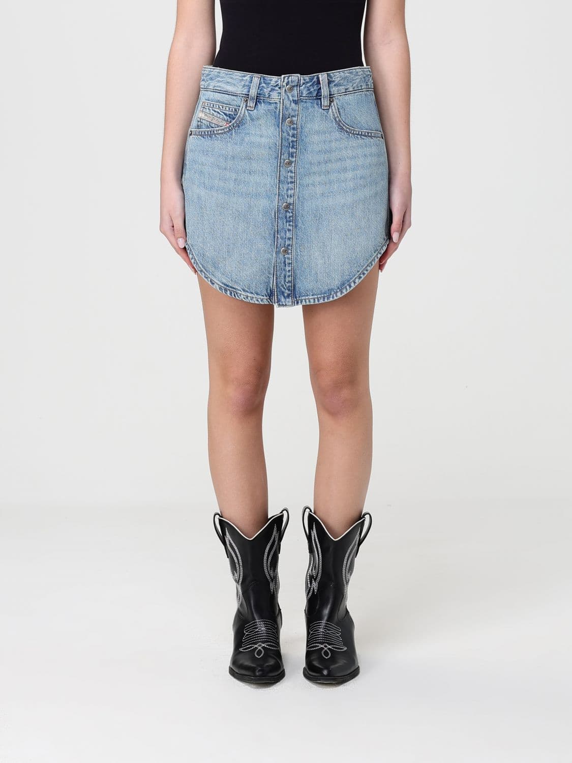 Diesel Skirt Woman color Stone Washed