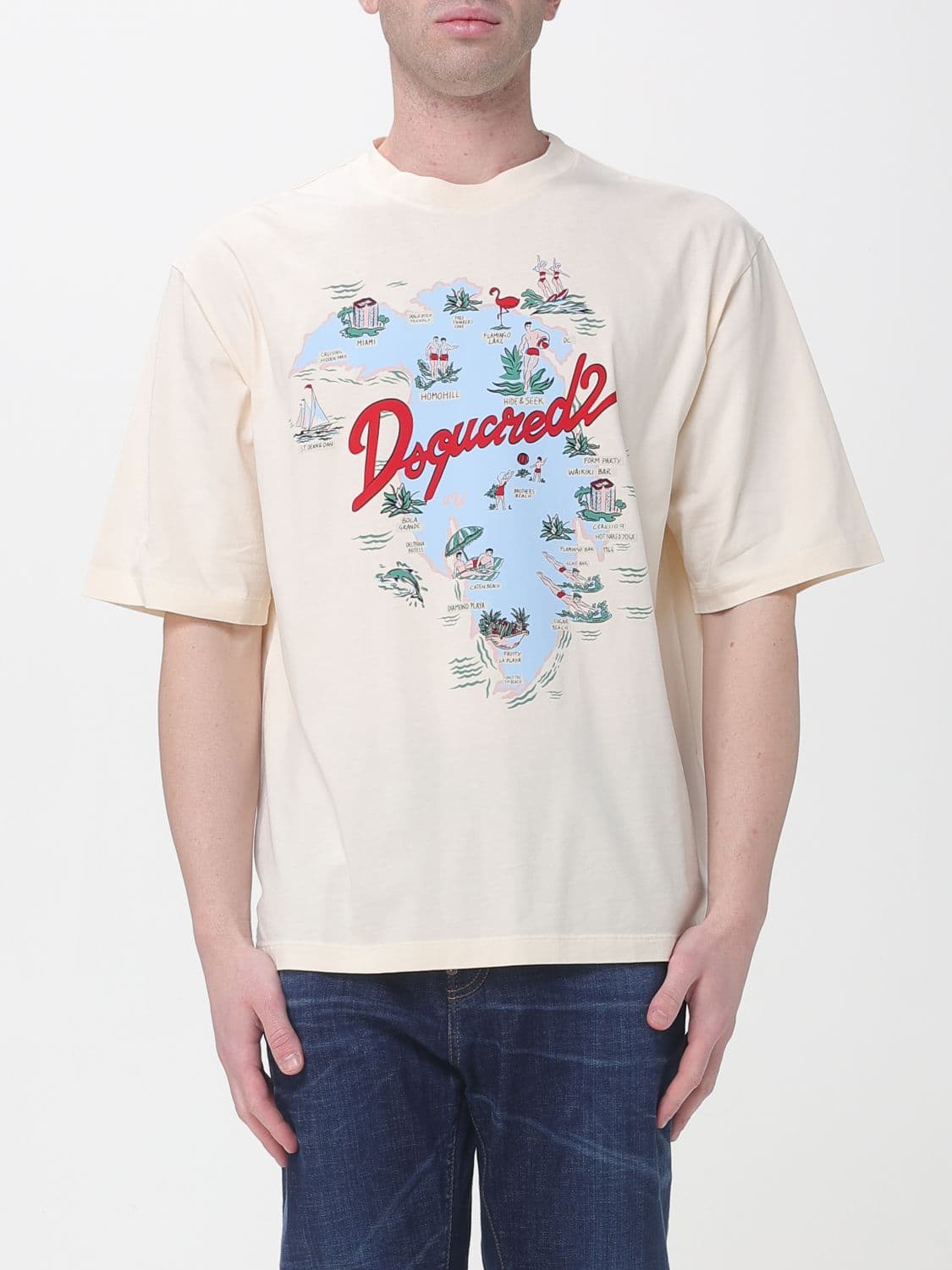Dsquared2 T-Shirt Men color Ivory