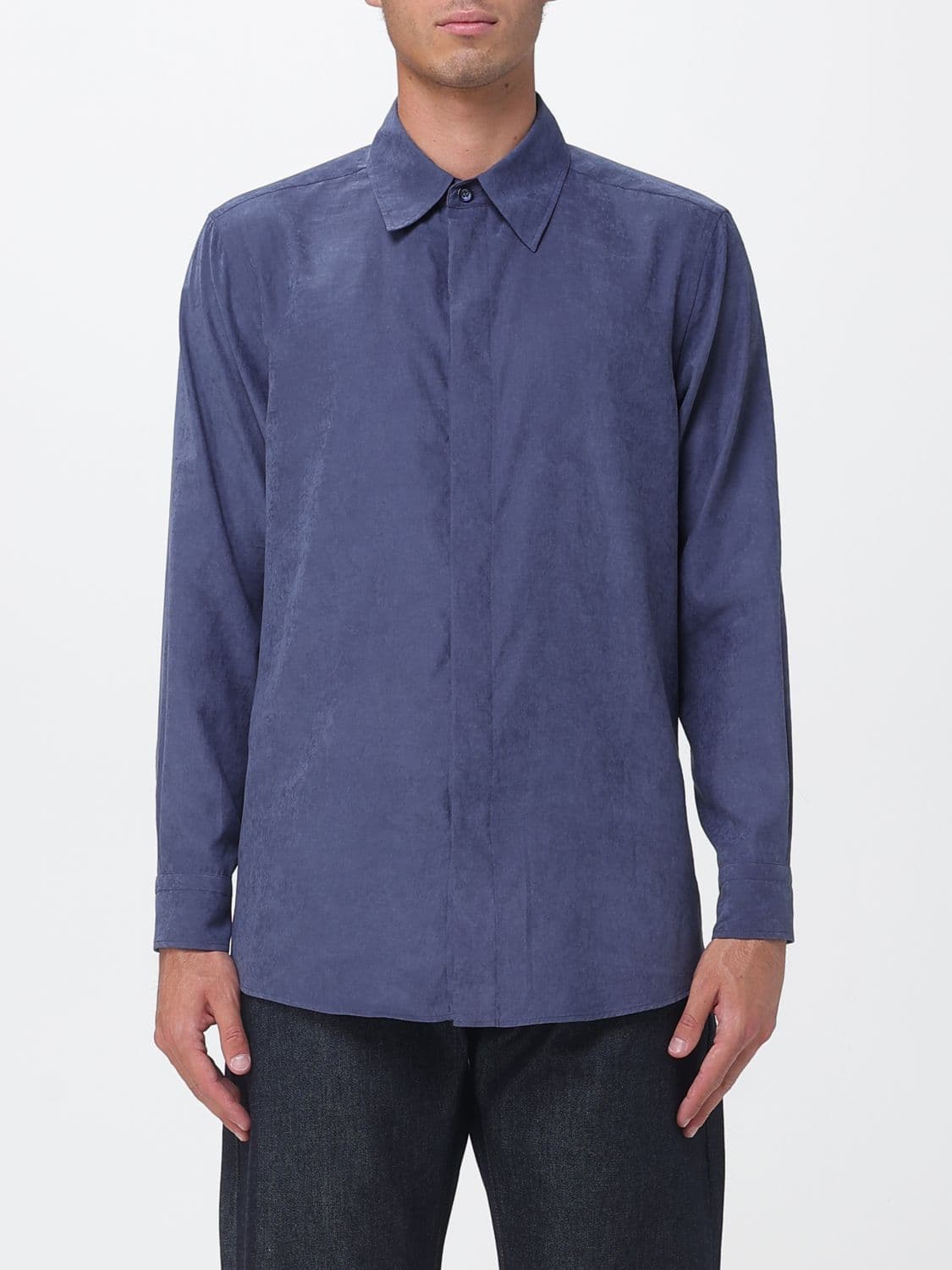 Emporio Armani Shirt Men color Blue