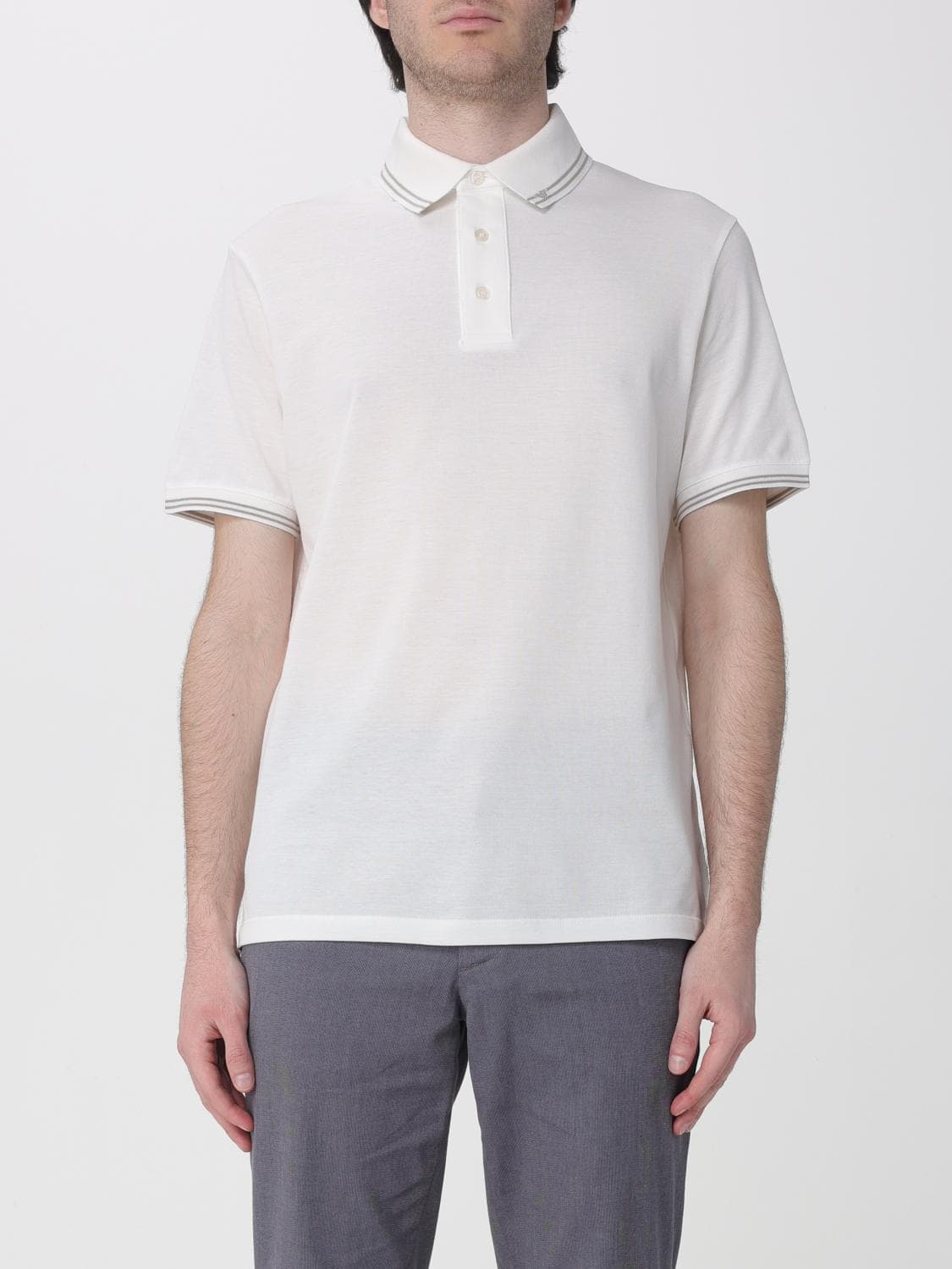 Emporio Armani Polo Shirt Men color Ice