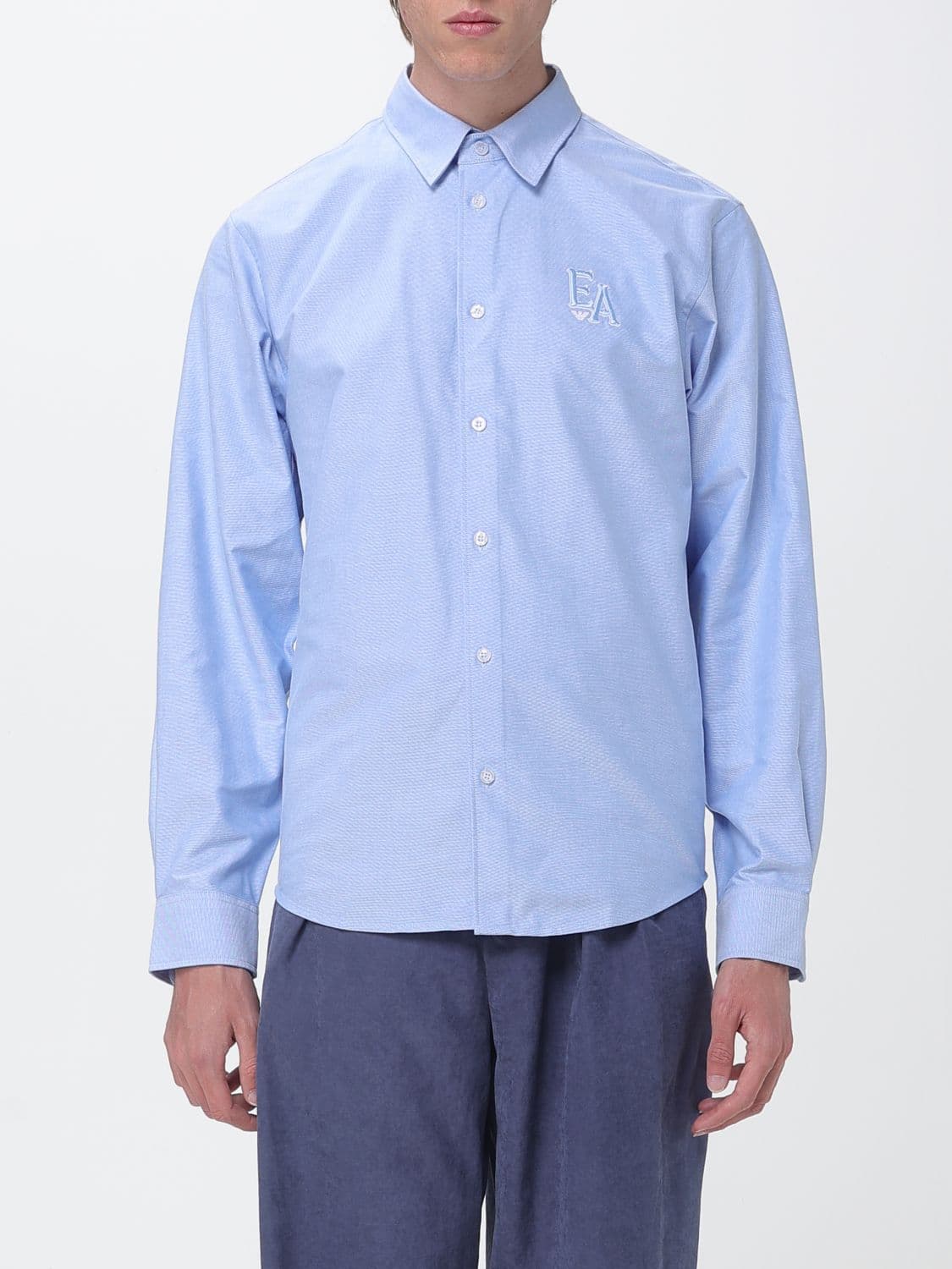 Emporio Armani Shirt Men color Gnawed Blue