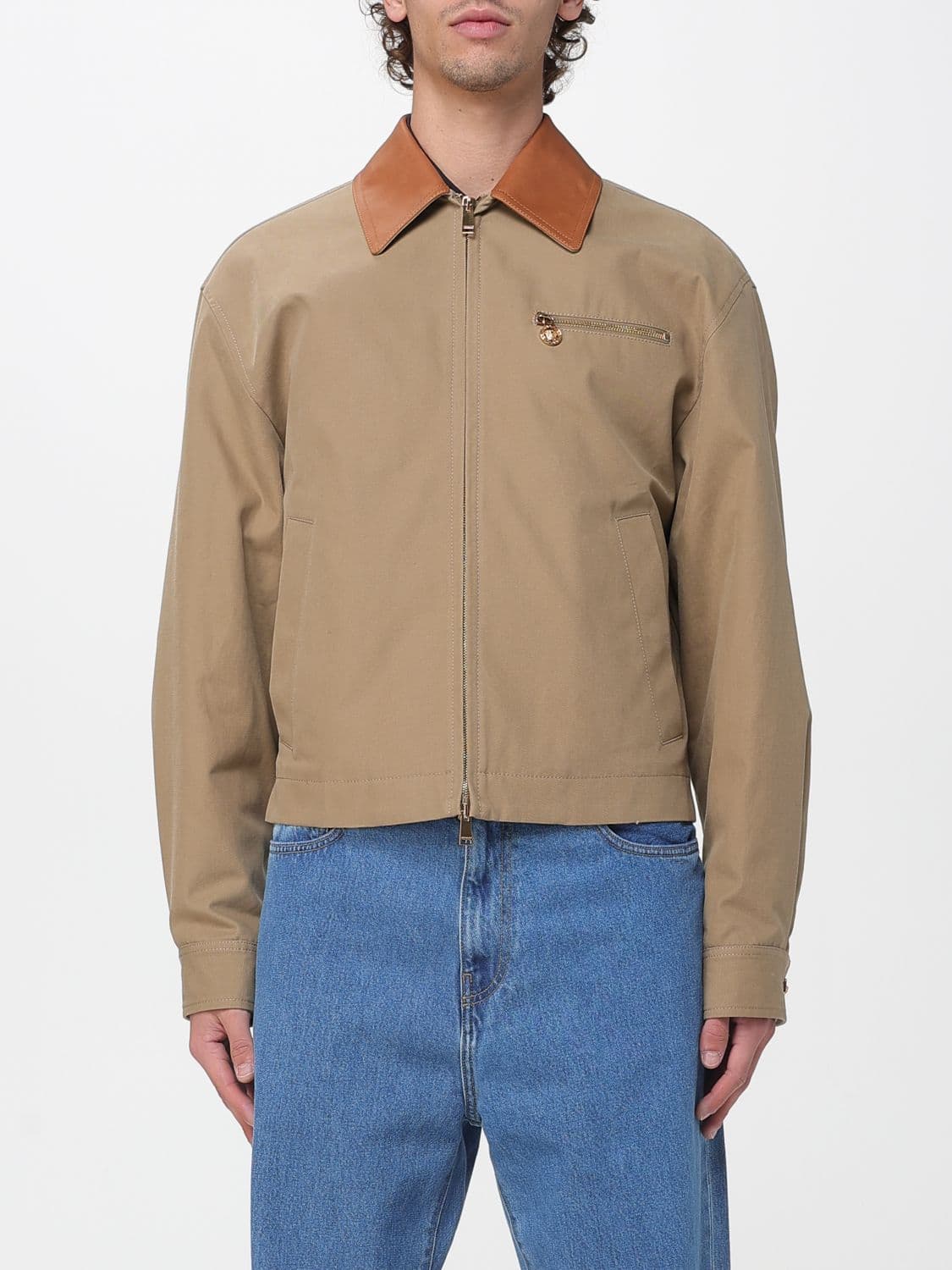 Versace Jacket Men color Camel