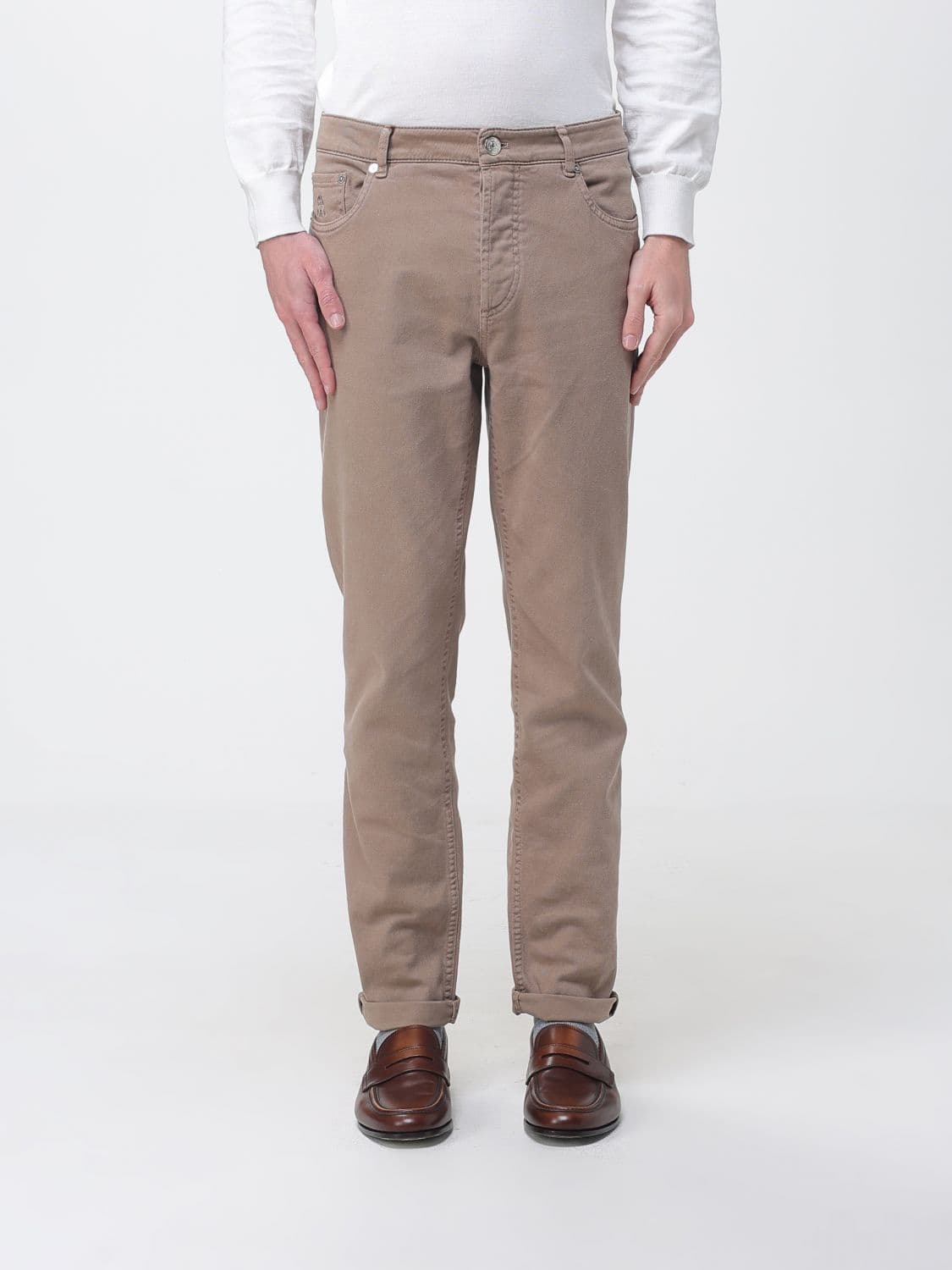 Brunello Cucinelli Jeans Men color Beige
