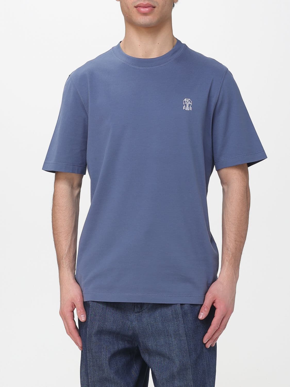 Brunello Cucinelli T-Shirt Men color Denim