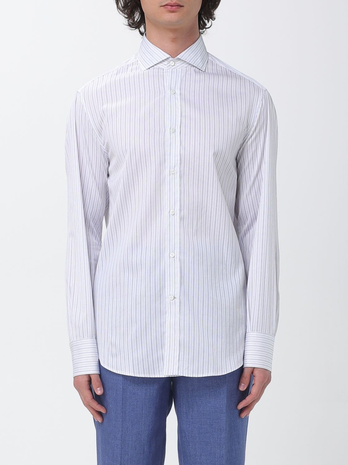 Brunello Cucinelli Shirt Men color Denim