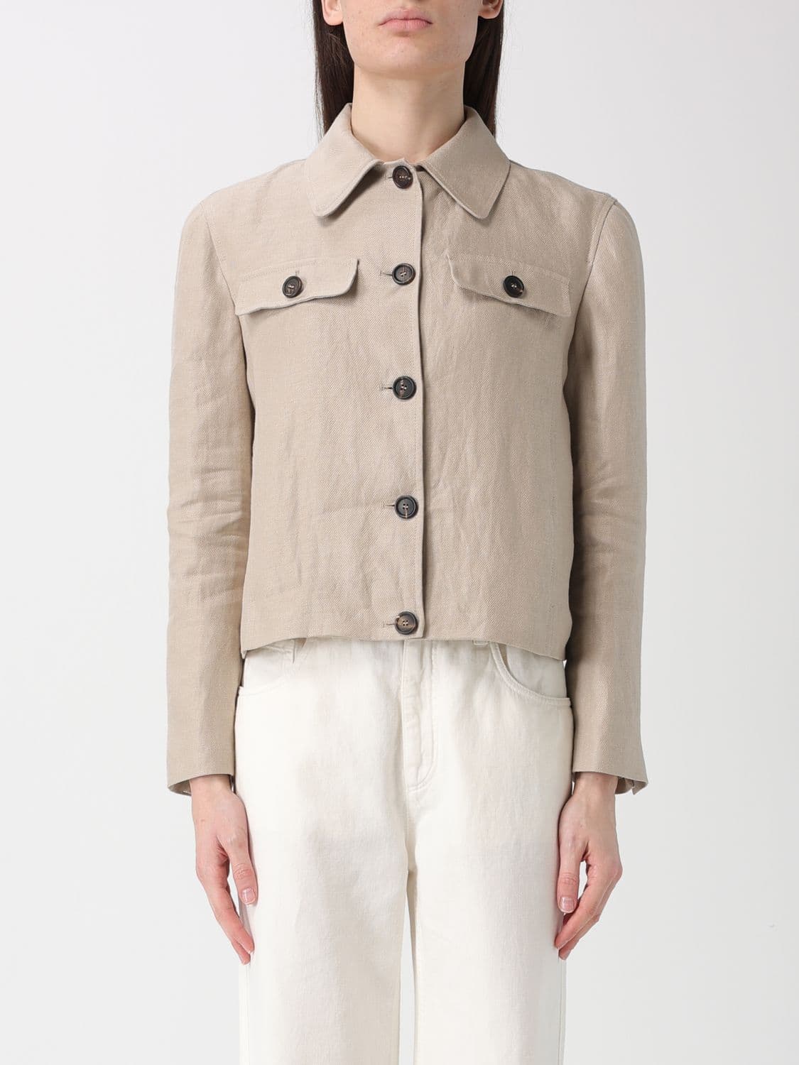 Brunello Cucinelli Jacket Woman color Beige