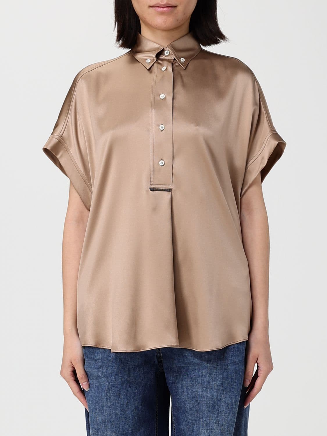 Brunello Cucinelli Shirt Woman color Bronze