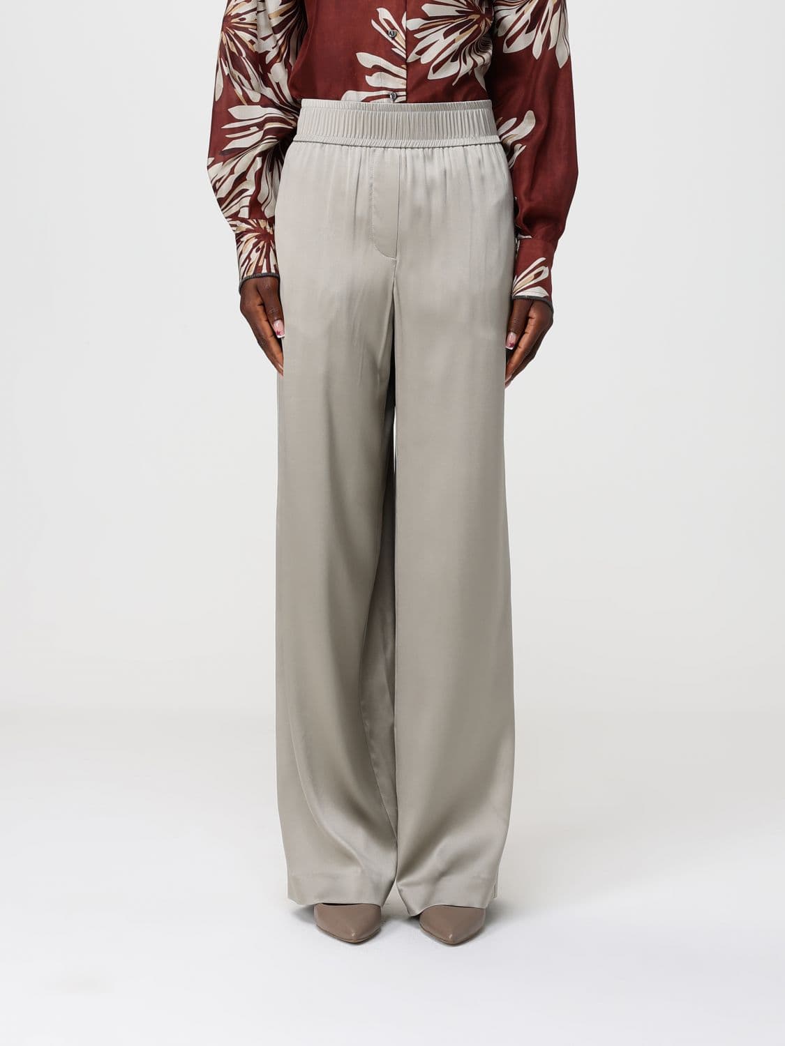 Brunello Cucinelli Pants Woman color Pearl