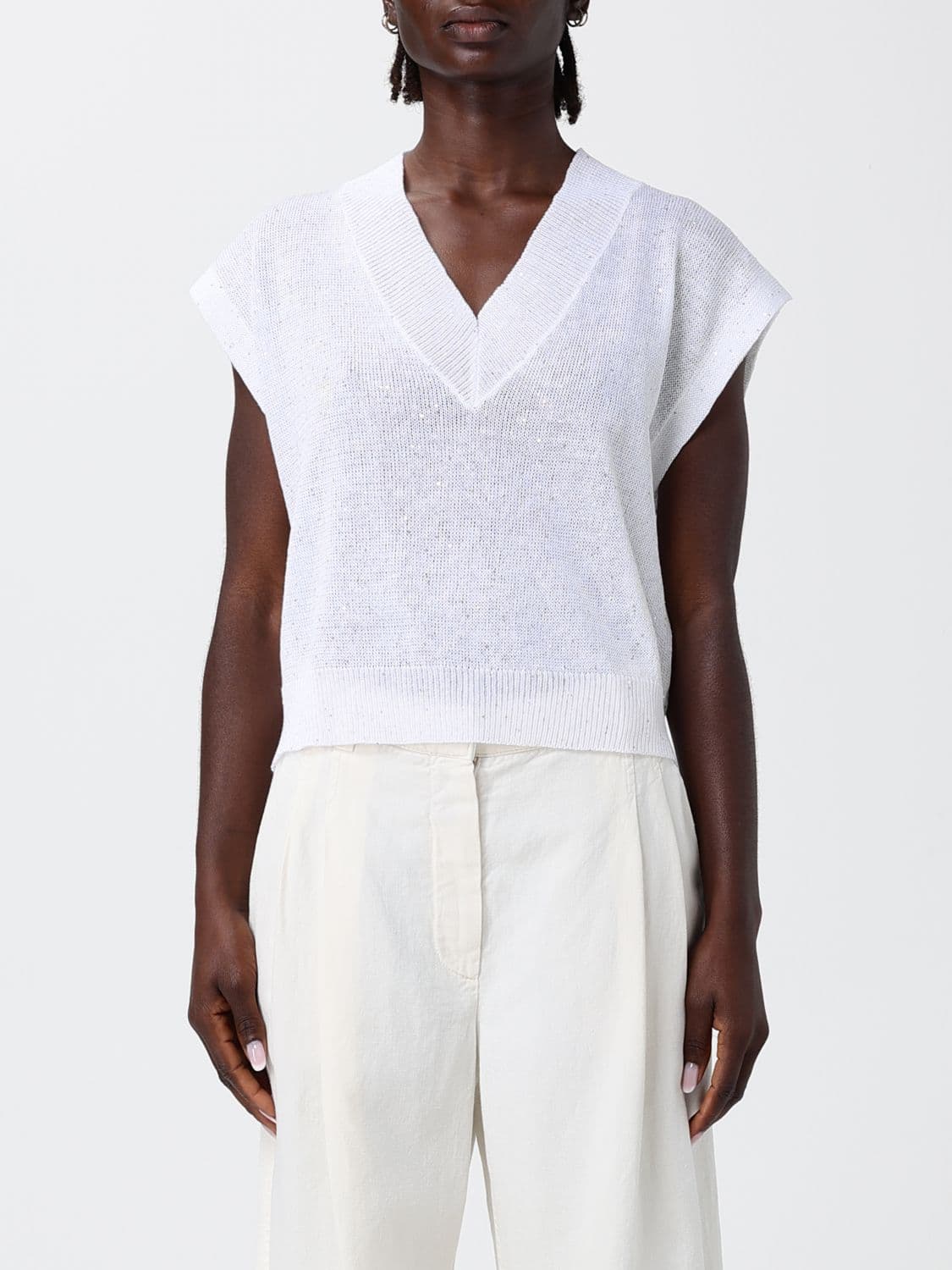 Brunello Cucinelli Sweater Woman color White
