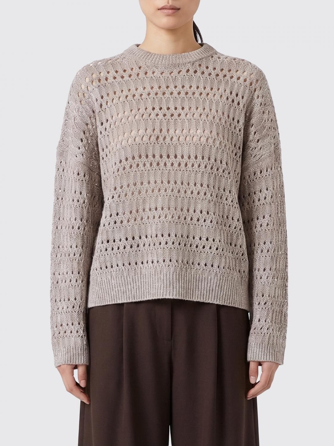Brunello Cucinelli Sweater Woman color Dove Grey