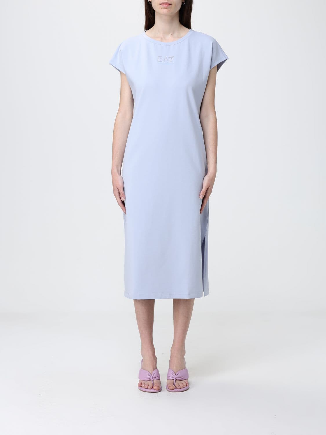 Ea7 Dress Woman color Gnawed Blue
