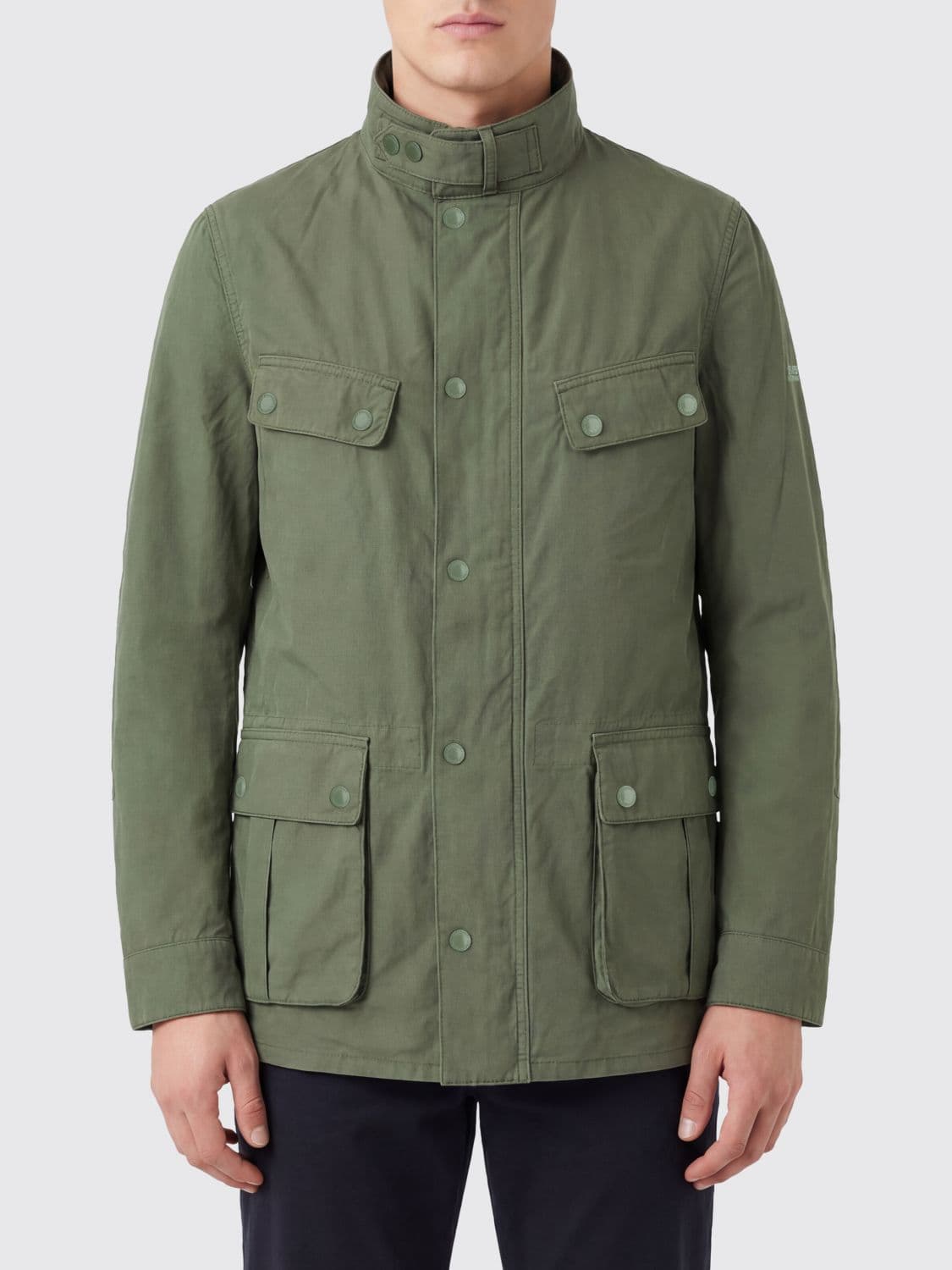 Barbour Coat Men color Military