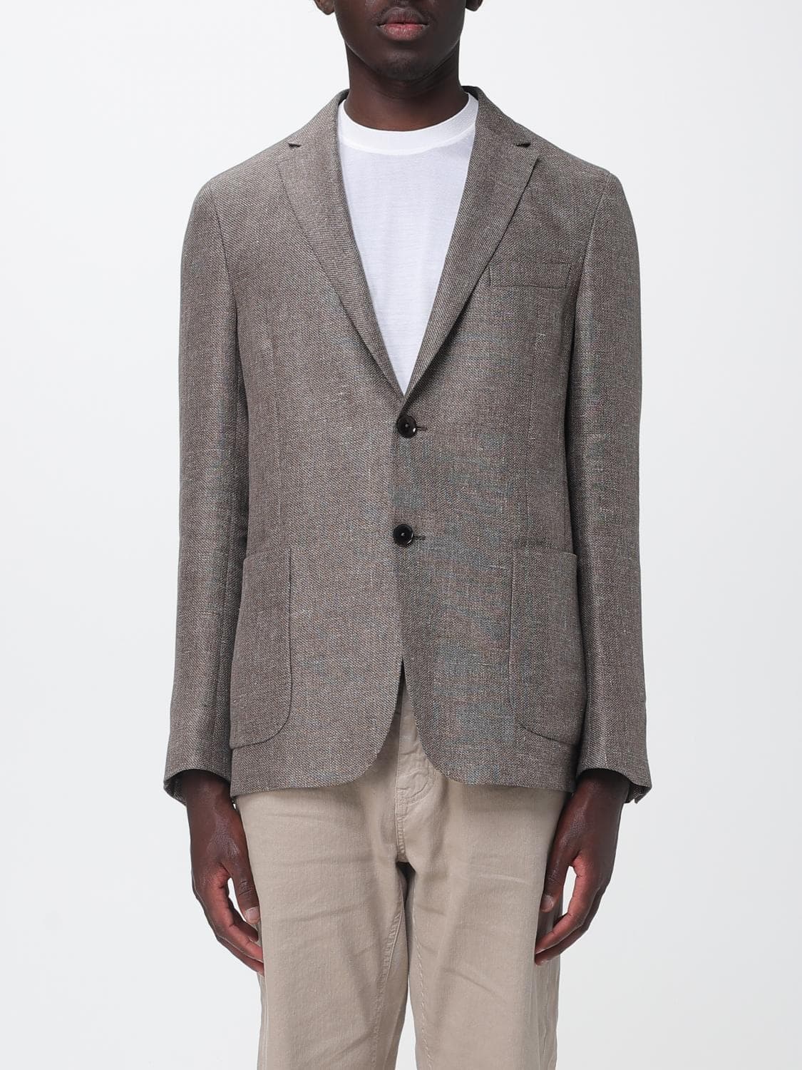 Zegna Jacket Men color Brown