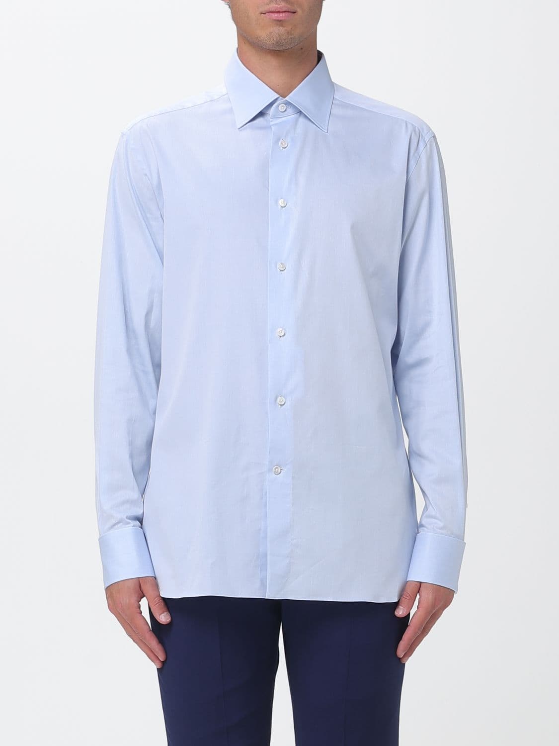 Zegna Shirt Men color Gnawed Blue