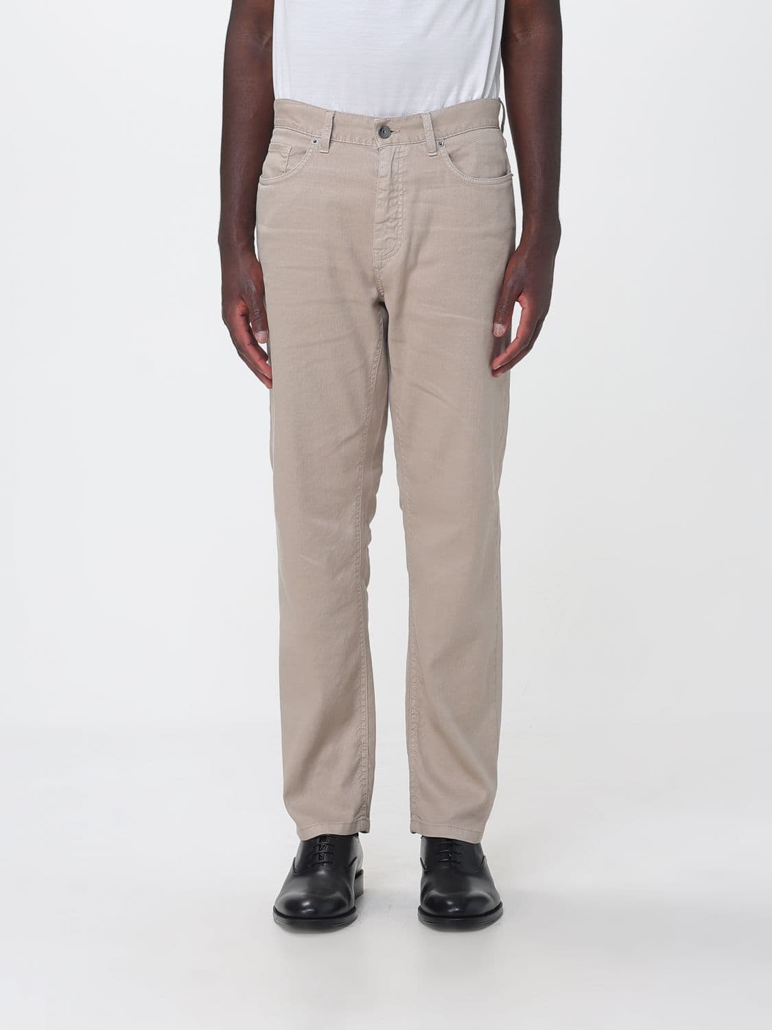 Zegna Pants Men color Camel