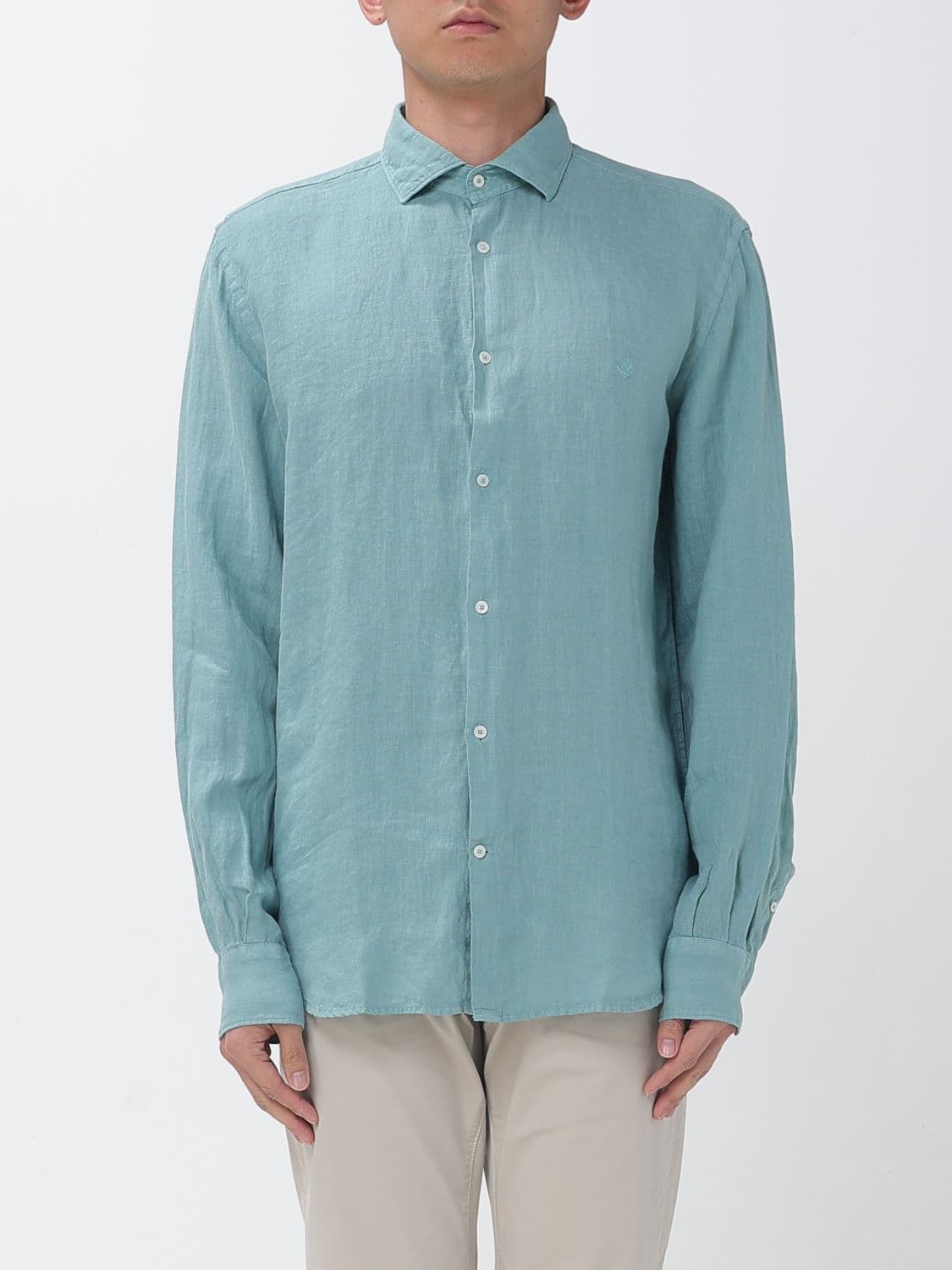 Brooksfield Shirt Men color Teal
