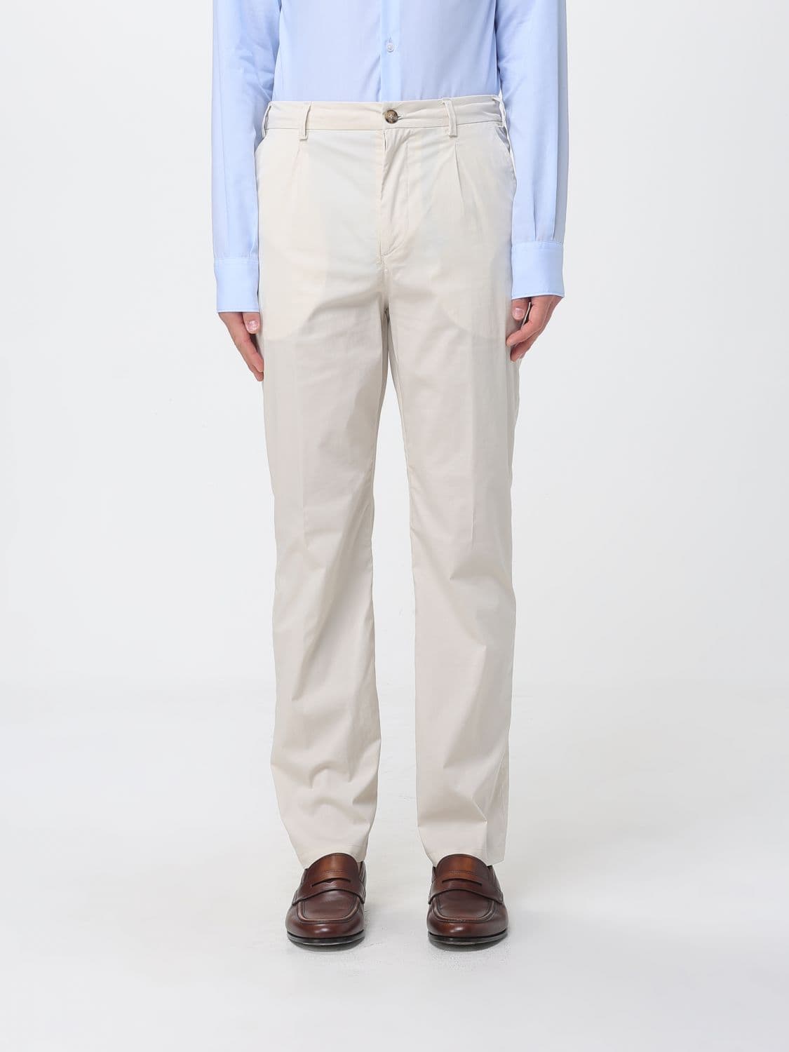 Brooksfield Pants Men color Dove Grey