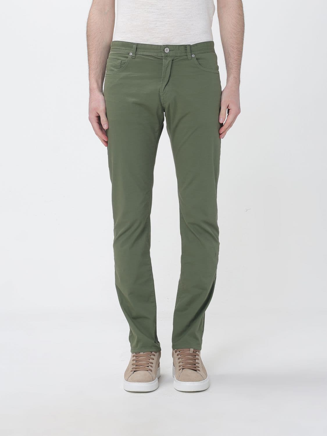 Brooksfield Pants Men color Military
