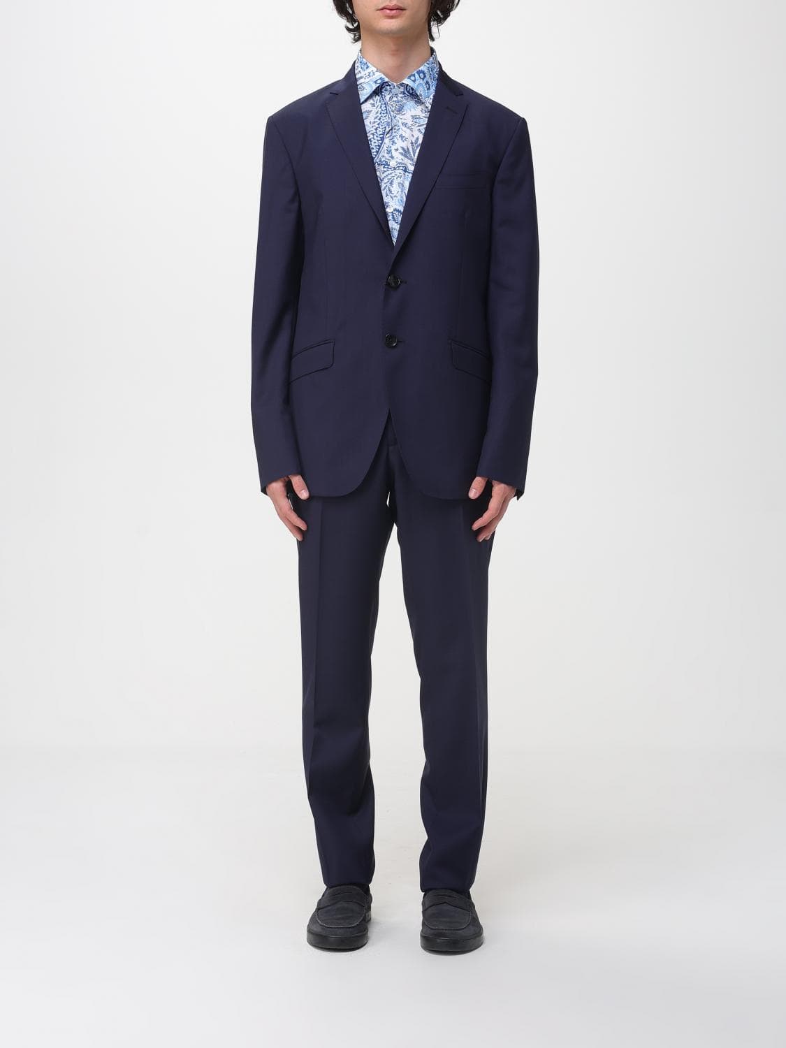 Etro Suit Men color Blue