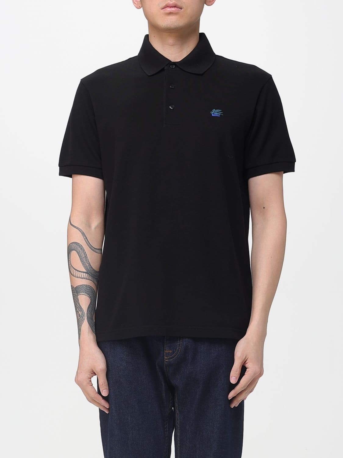 Etro Polo Shirt Men color Black