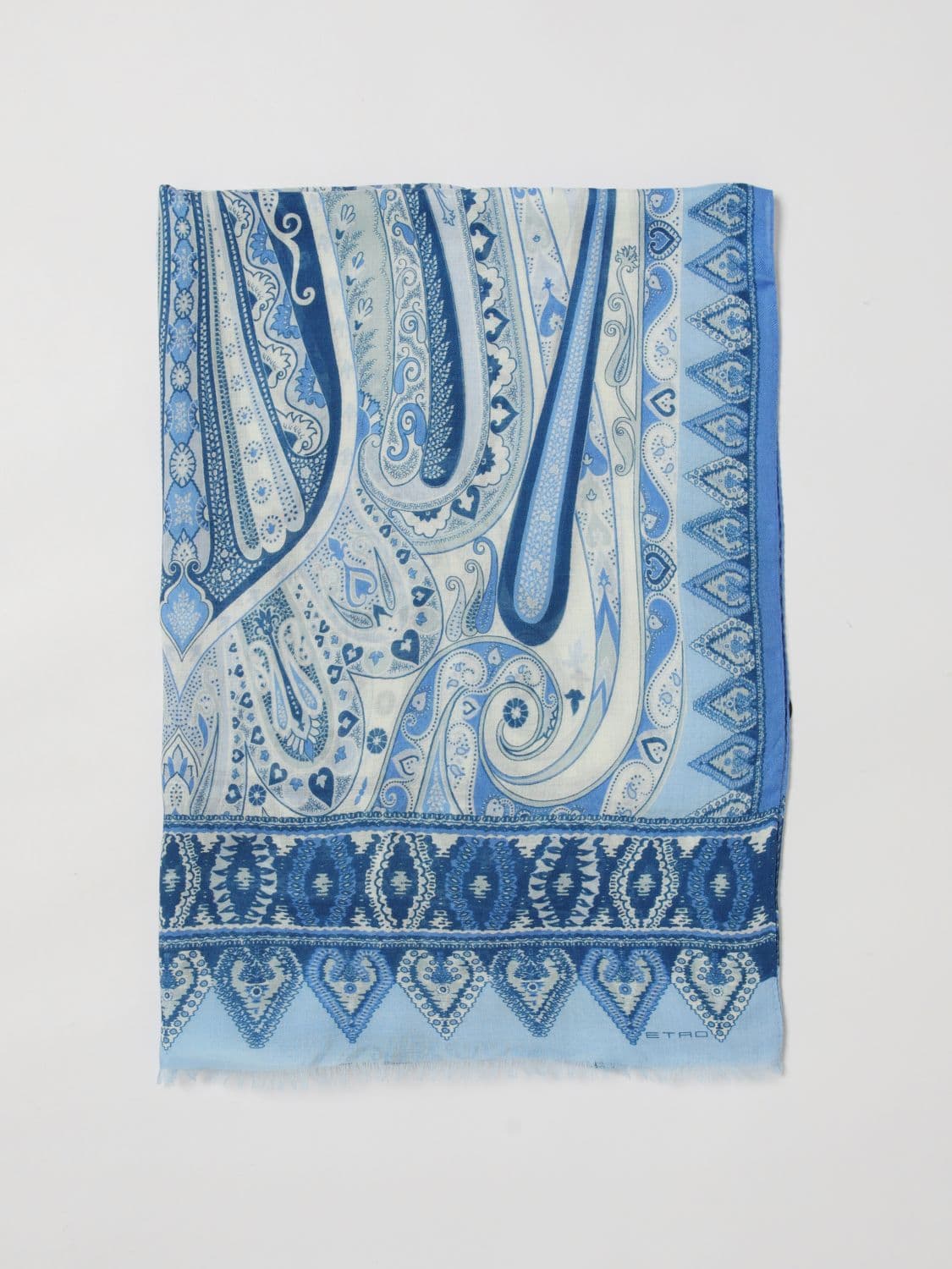 Etro Scarf Men color Gnawed Blue