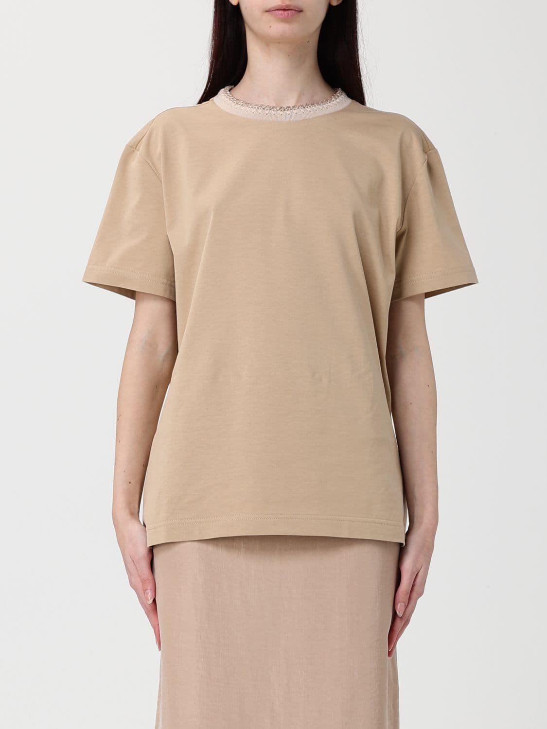 Fabiana Filippi T-Shirt Woman color Beige