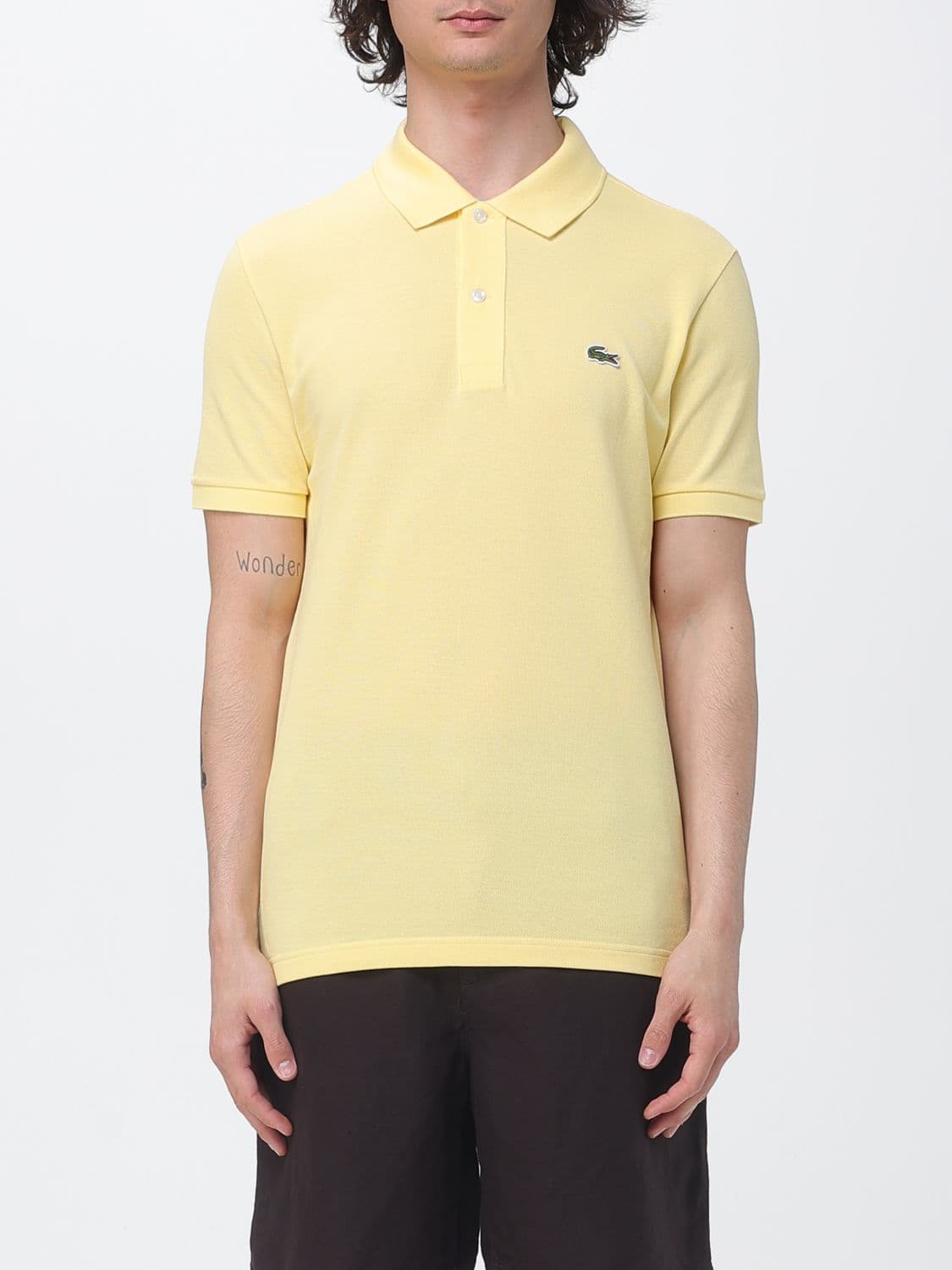 Lacoste Polo Shirt Men color Yellow