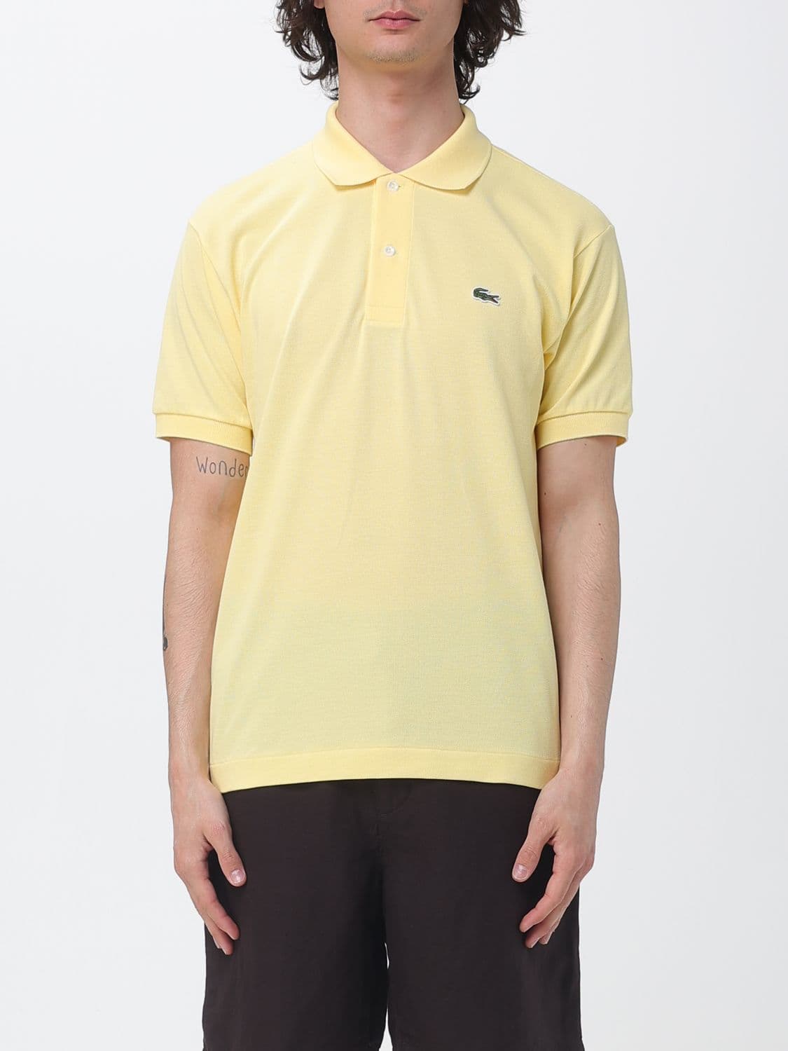 Lacoste Polo Shirt Men color Yellow