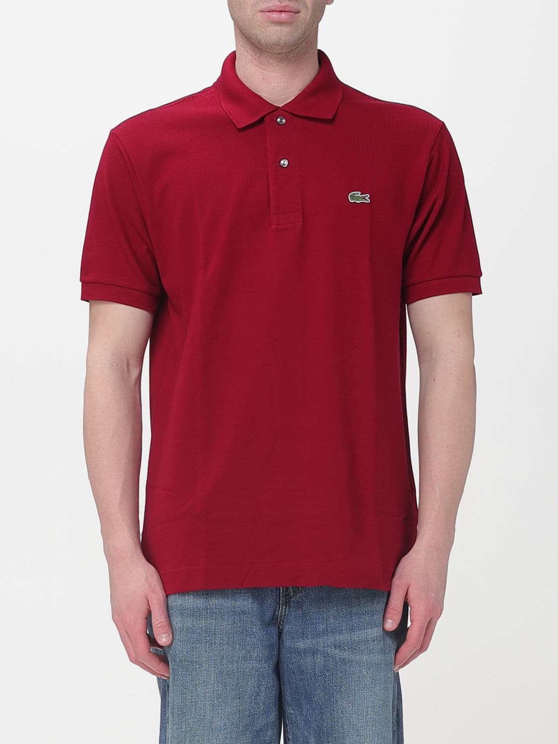 Lacoste Polo Shirt Men color Burgundy