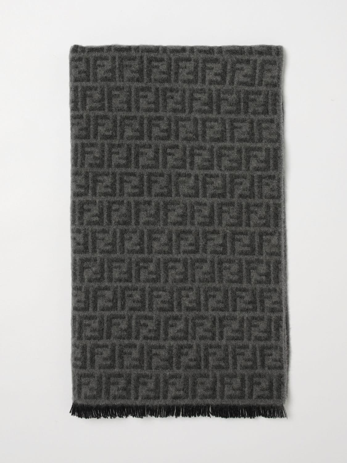 Fendi Scarf Men color Charcoal