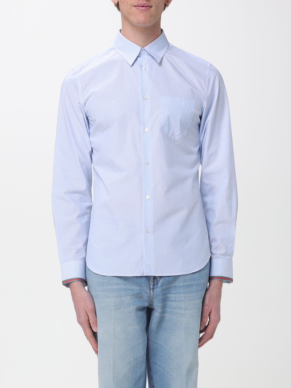 Gucci Shirt Men color Gnawed Blue
