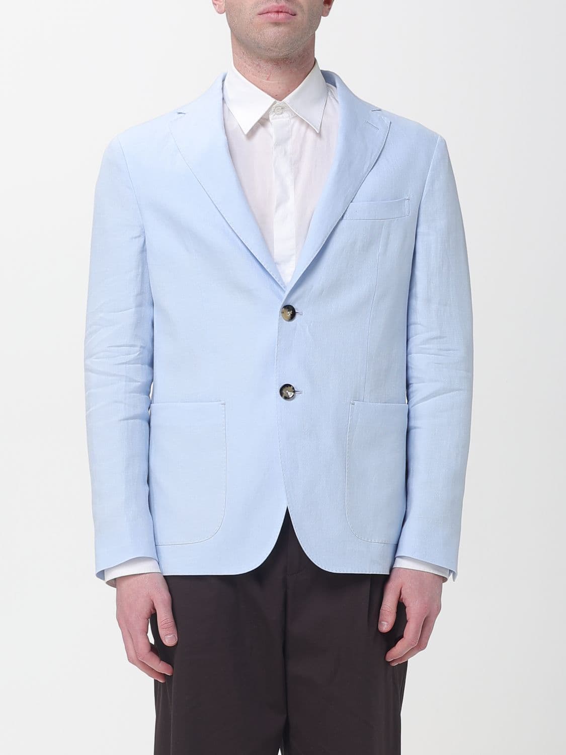 Agnona Jacket Men color Gnawed Blue