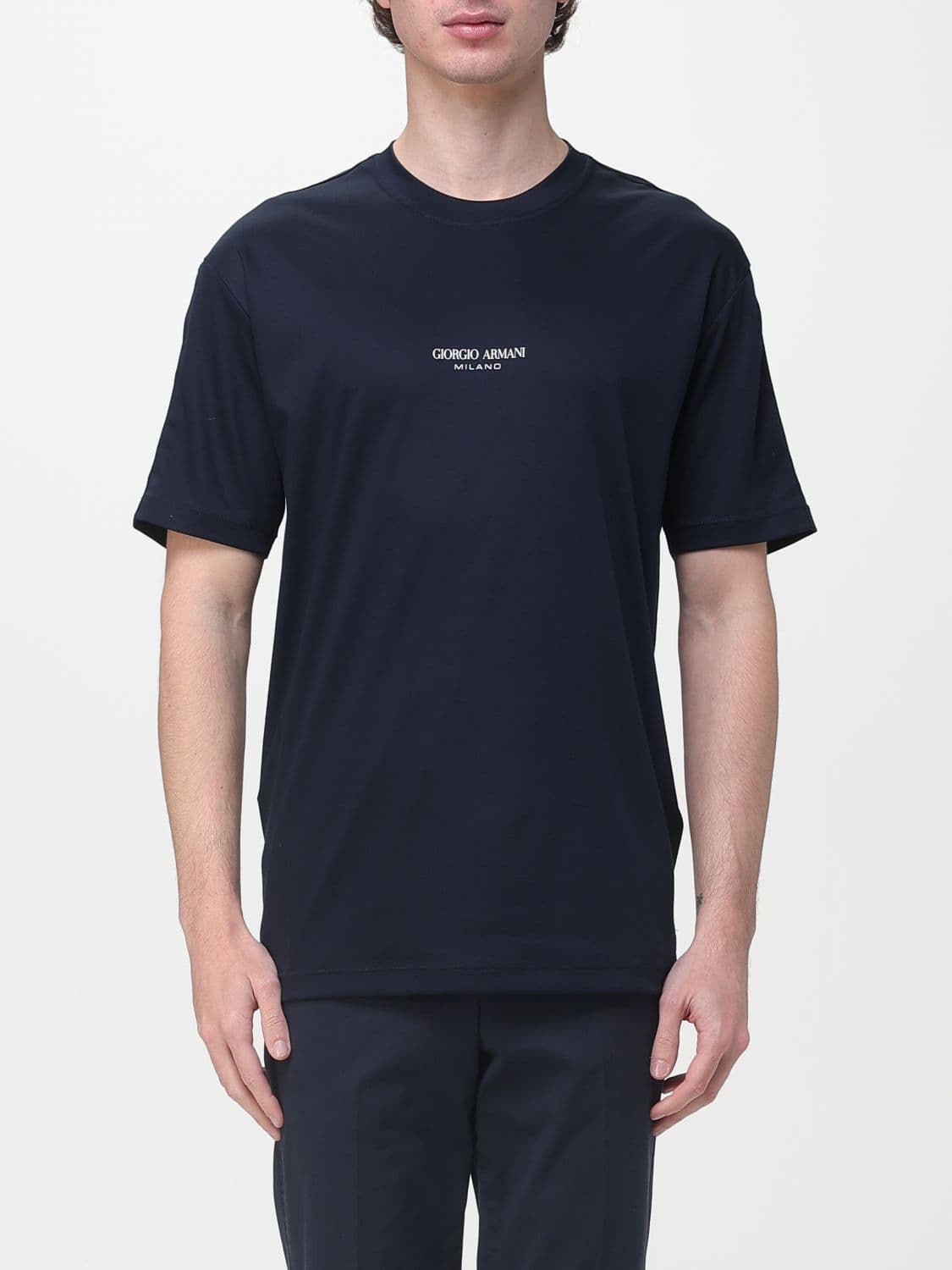 Giorgio Armani T-Shirt Men color Blue