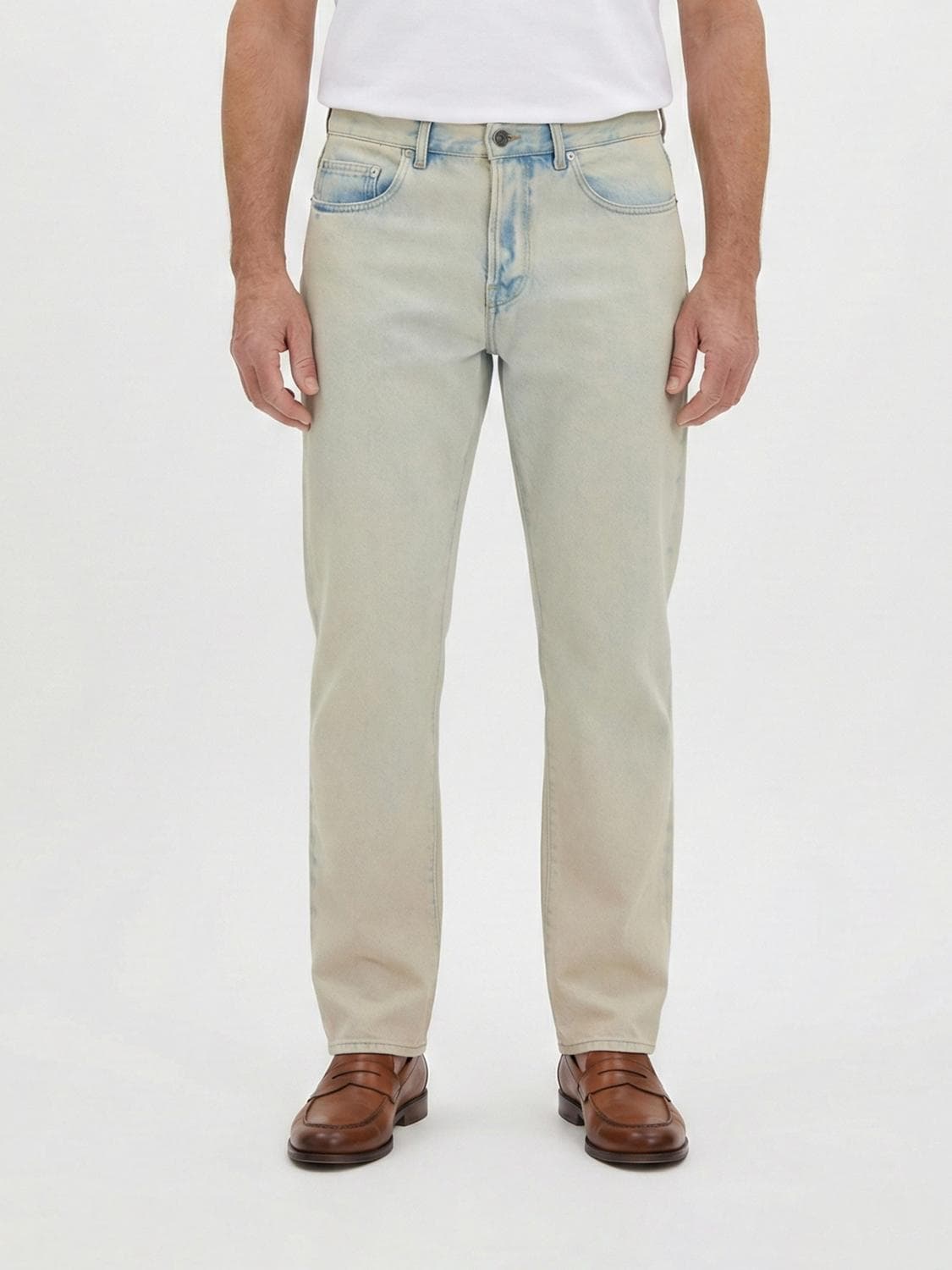 Golden Goose Jeans Men color Sand