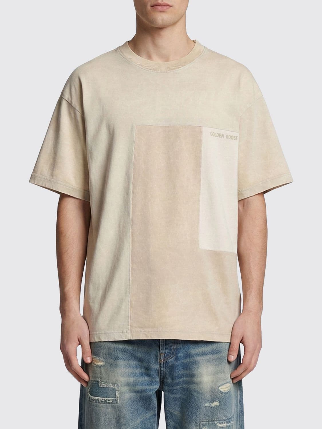 Golden Goose T-Shirt Men color Yellow Cream