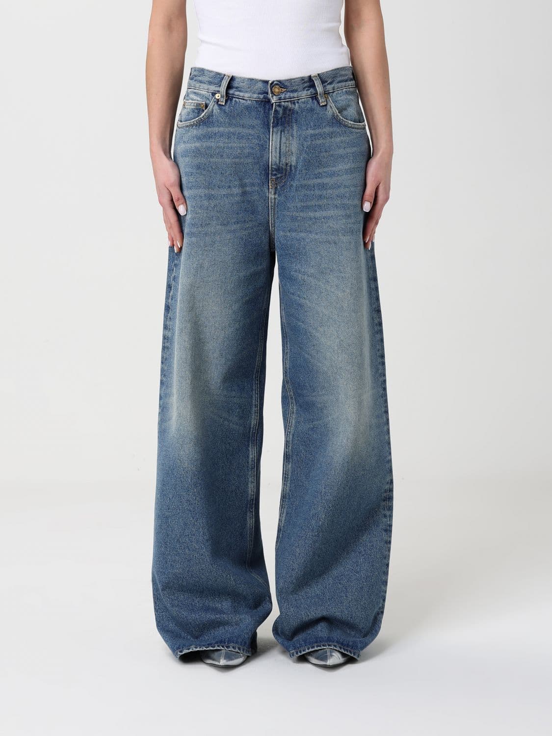 Golden Goose Jeans Woman color Denim