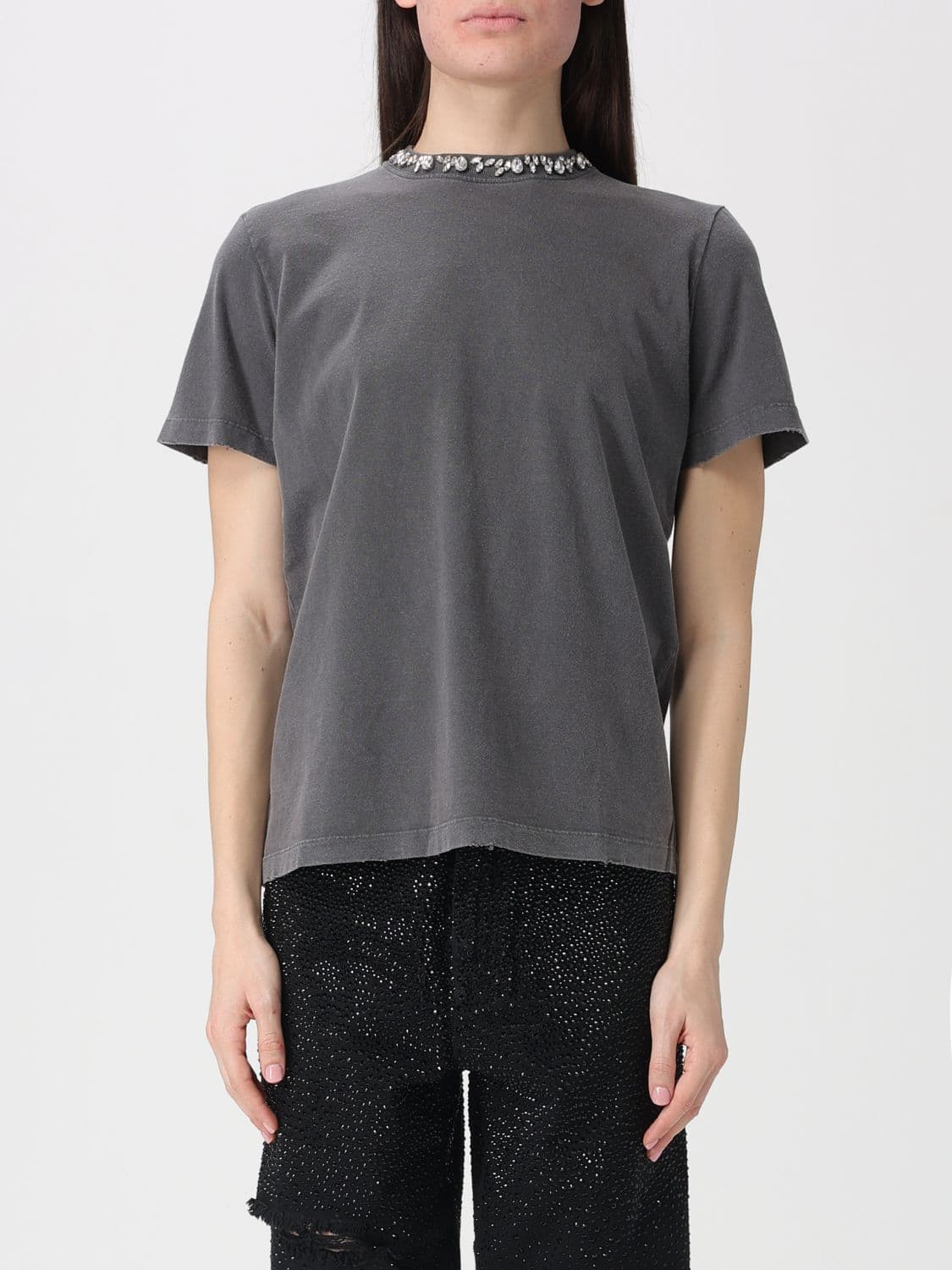 Golden Goose T-Shirt Woman color Charcoal