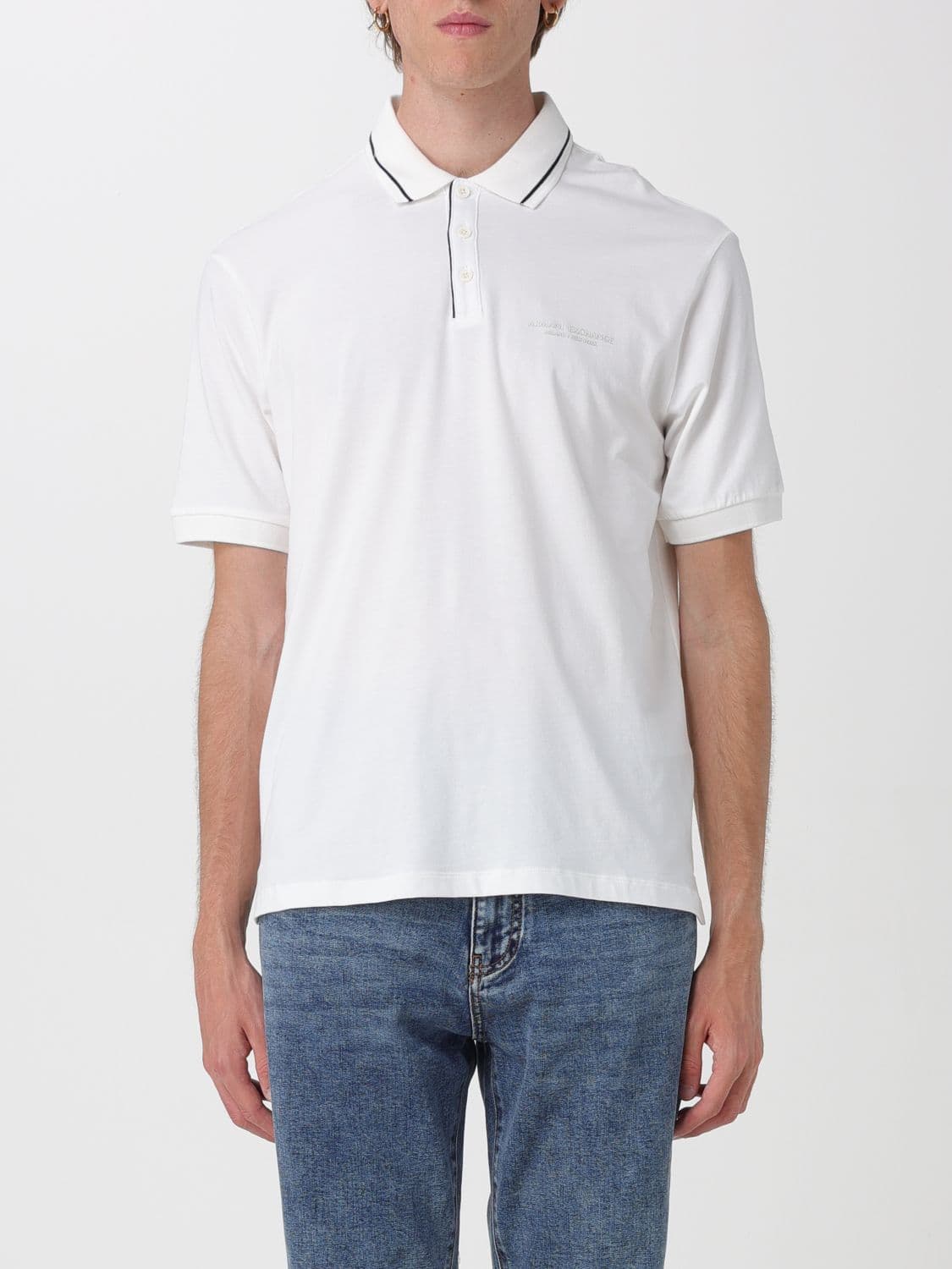 Armani Exchange Polo Shirt Men color White