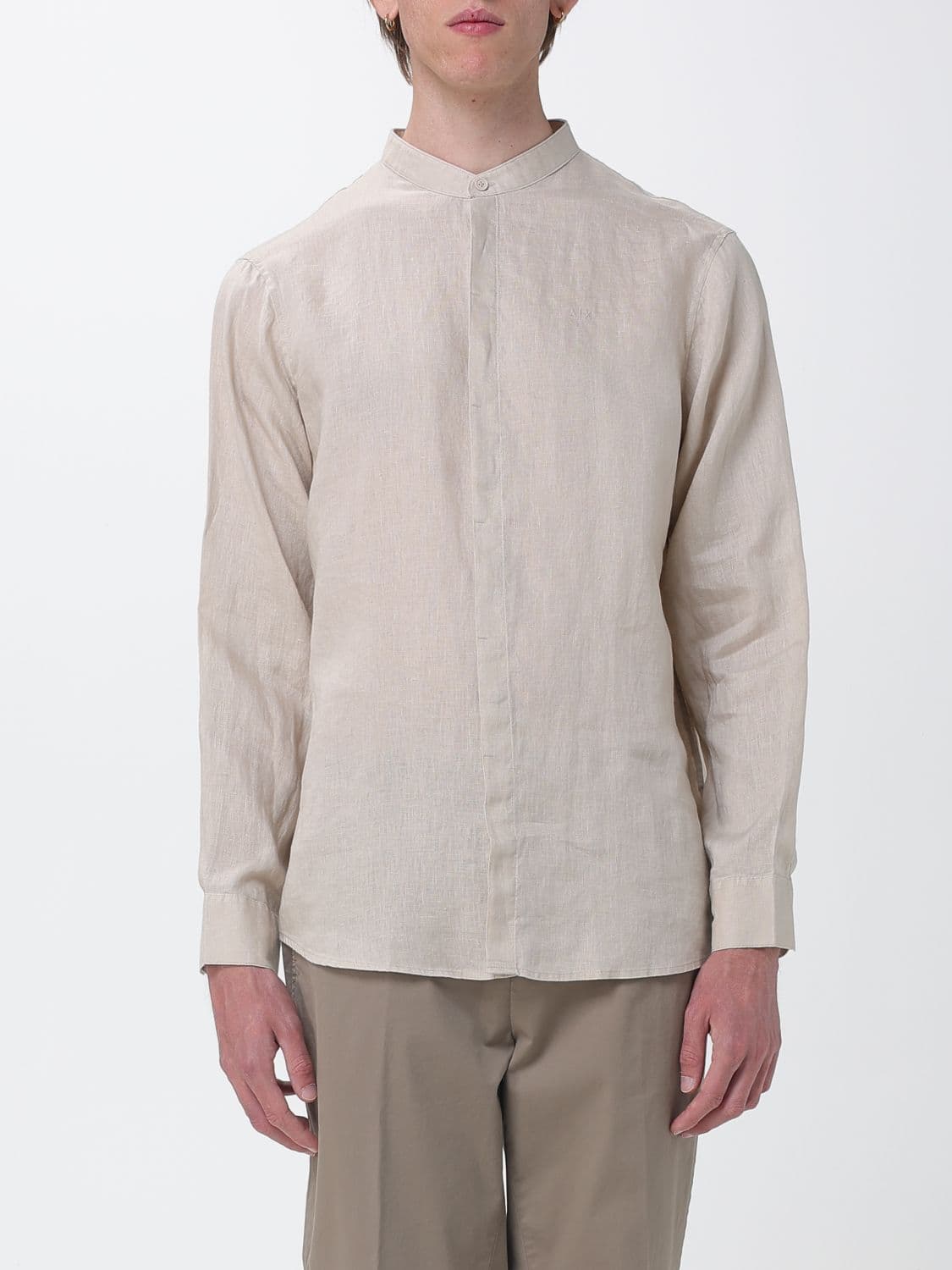 Armani Exchange Shirt Men color Sand
